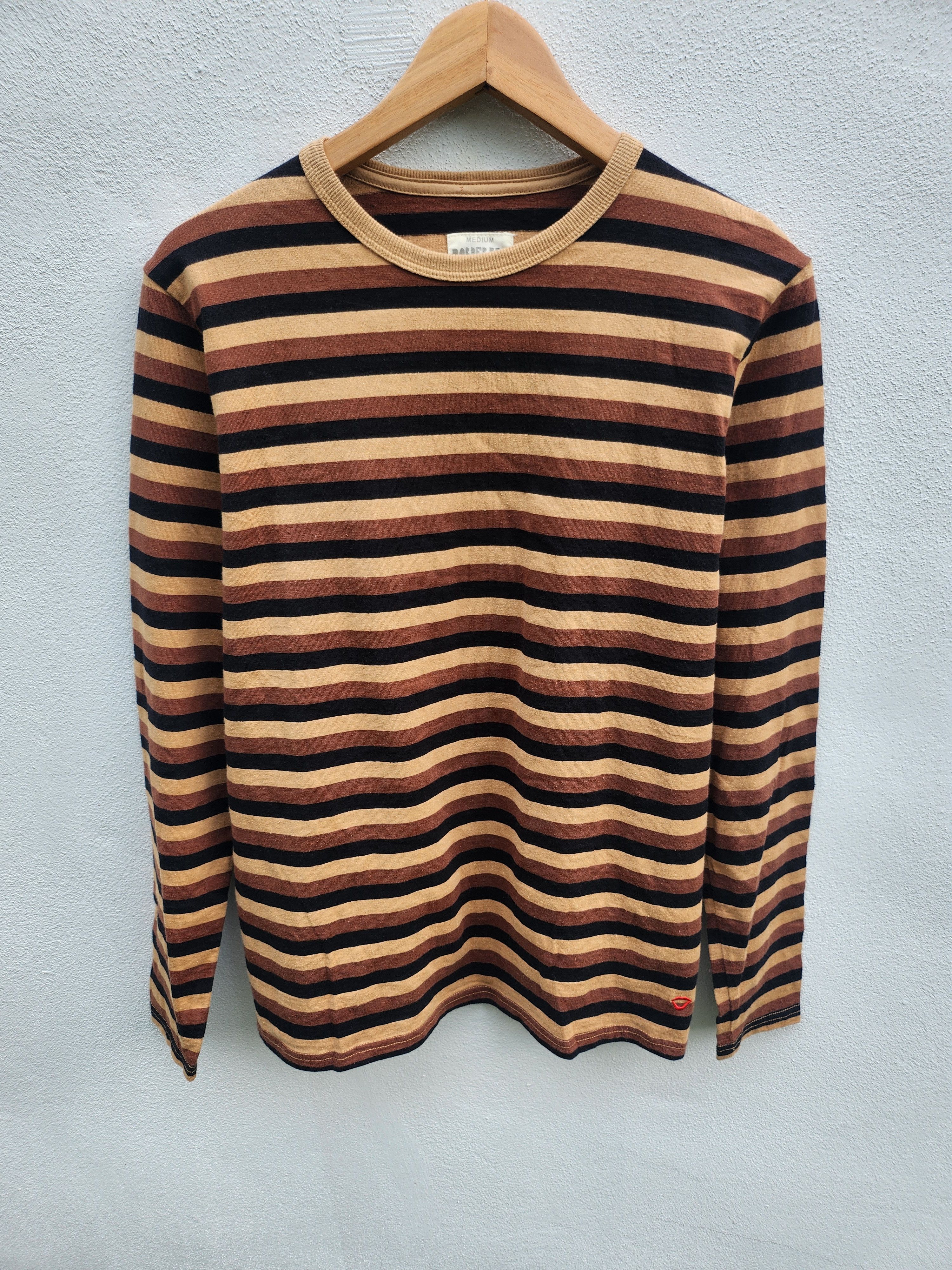 Beams Plus 💥Beam+ Border Bum Hemp Cotton ClothesStriped LS Tshirt Size US M / EU 48-50 / 2 - 2 Thumbnail