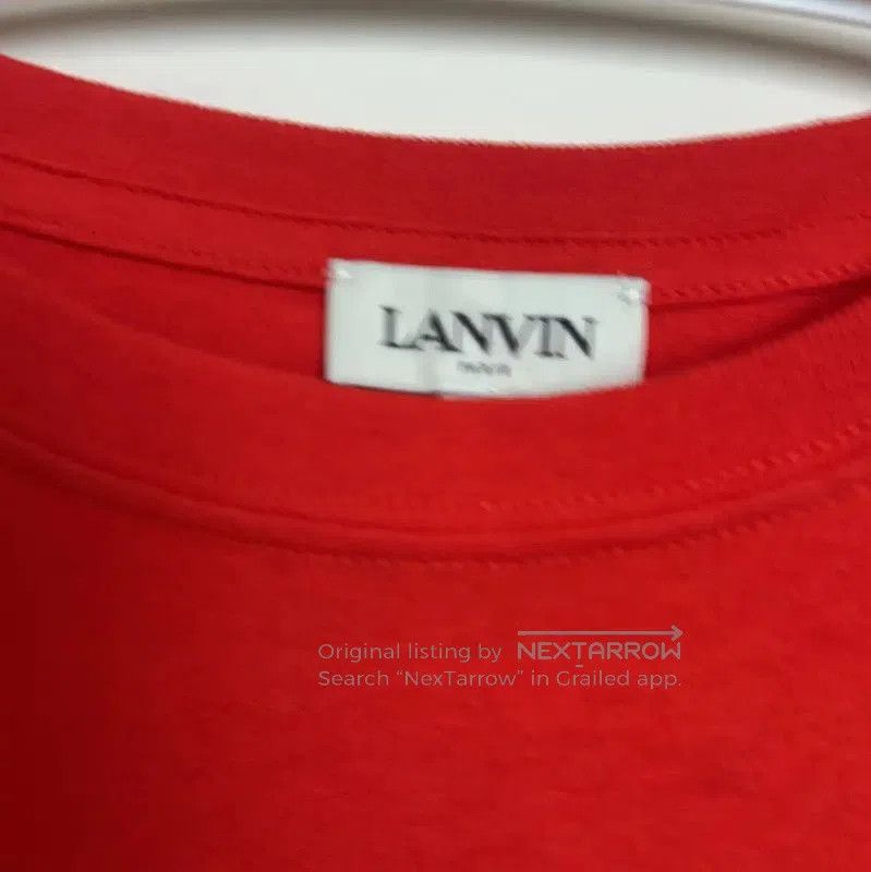 Lanvin Lanvin Red Cotton Men's T-Shirt . Size US S / EU 44-46 / 1 - 4 Thumbnail