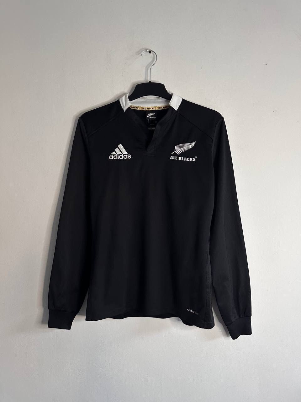 Adidas Adidas All Blacks Rugby Long Sleeve Jersey Black White Size US M / EU 48-50 / 2 - 1 Thumbnail