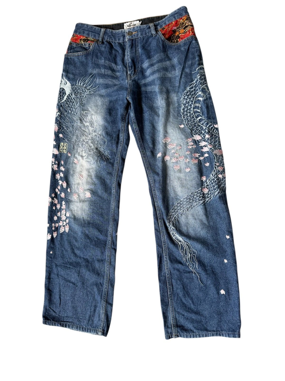 Japanese Brand × Junya Watanabe JAPAN BRAND EMBROIDERY DRAGON KARAKURI TAMASHII YAKUZA STYLE Size US 32 / EU 48 - 3 Thumbnail
