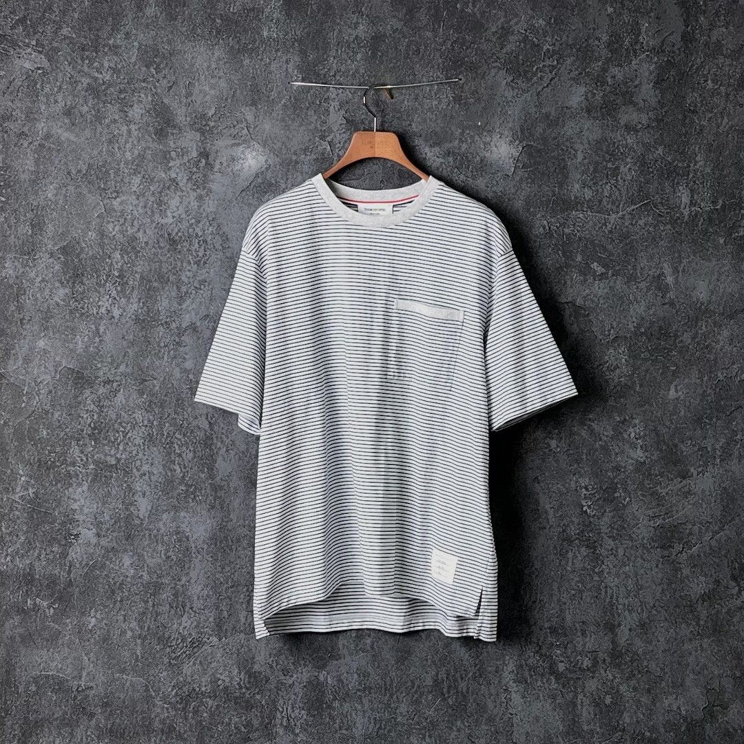 Thom Browne Thom Browne Cotton Striped Brown T-Shirt xxl Men Size US XXL / EU 58 / 5 - 1 Thumbnail