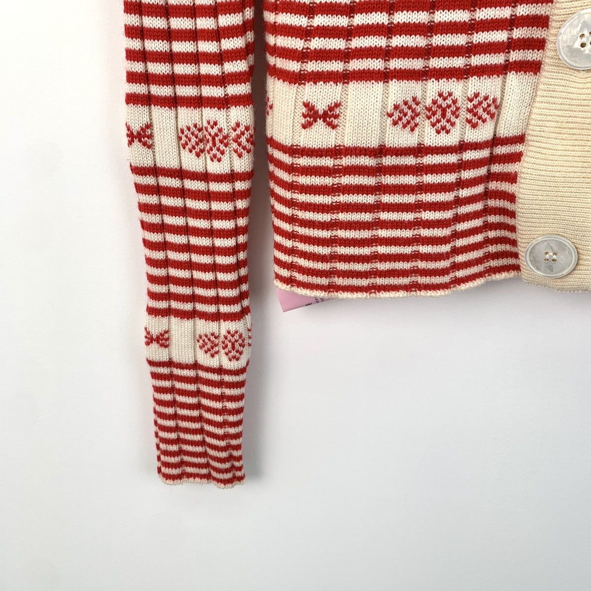 Miu Miu MiuMiu Wool V-neck Long Sleeve Knitted Dress K26WX Size S / US 4 / IT 40 - 4 Thumbnail