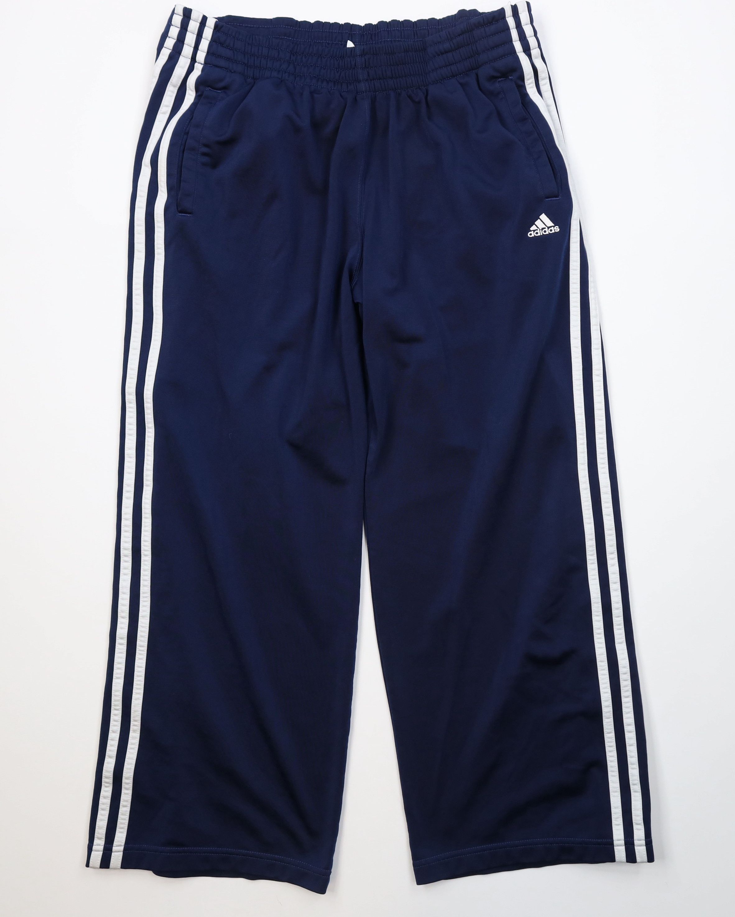 Adidas Vintage Adidas Spell Striped Tearaway Wide Leg Pants Blue Size US 32 / EU 48 - 1 Thumbnail