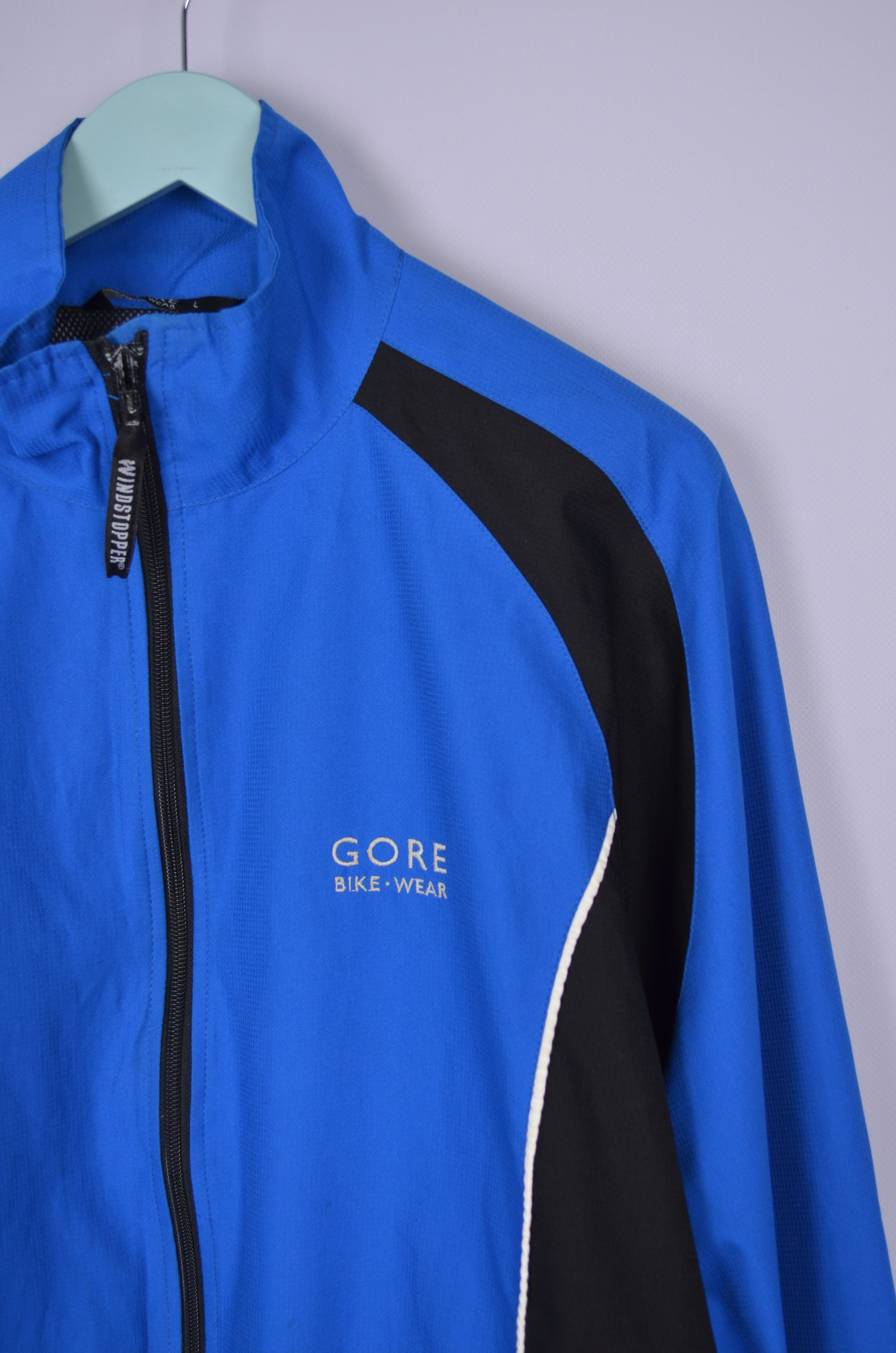 GOREWEAR GORE Bike-Wear Windstopper Full Zip Blue Jacket Size L Size US L / EU 52-54 / 3 - 3 Thumbnail
