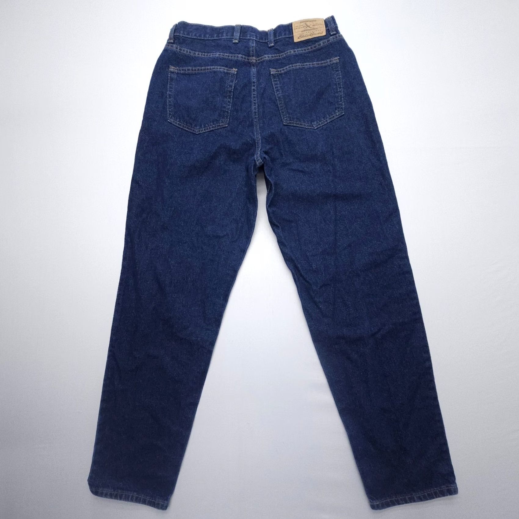 Eddie Bauer VINTAGE Eddie Bauer Jeans Womens 16 Dark Wash Rigid Cotton 90s Indigo Heavy Mom Jeans Mockup? Size 38" / US 16 / IT 52 - 2 Thumbnail