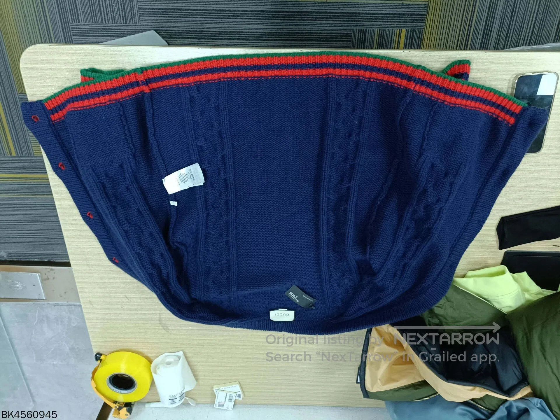 Gucci gucci color block knit cardigan V-neck. Size US M / EU 48-50 / 2 - 3 Thumbnail