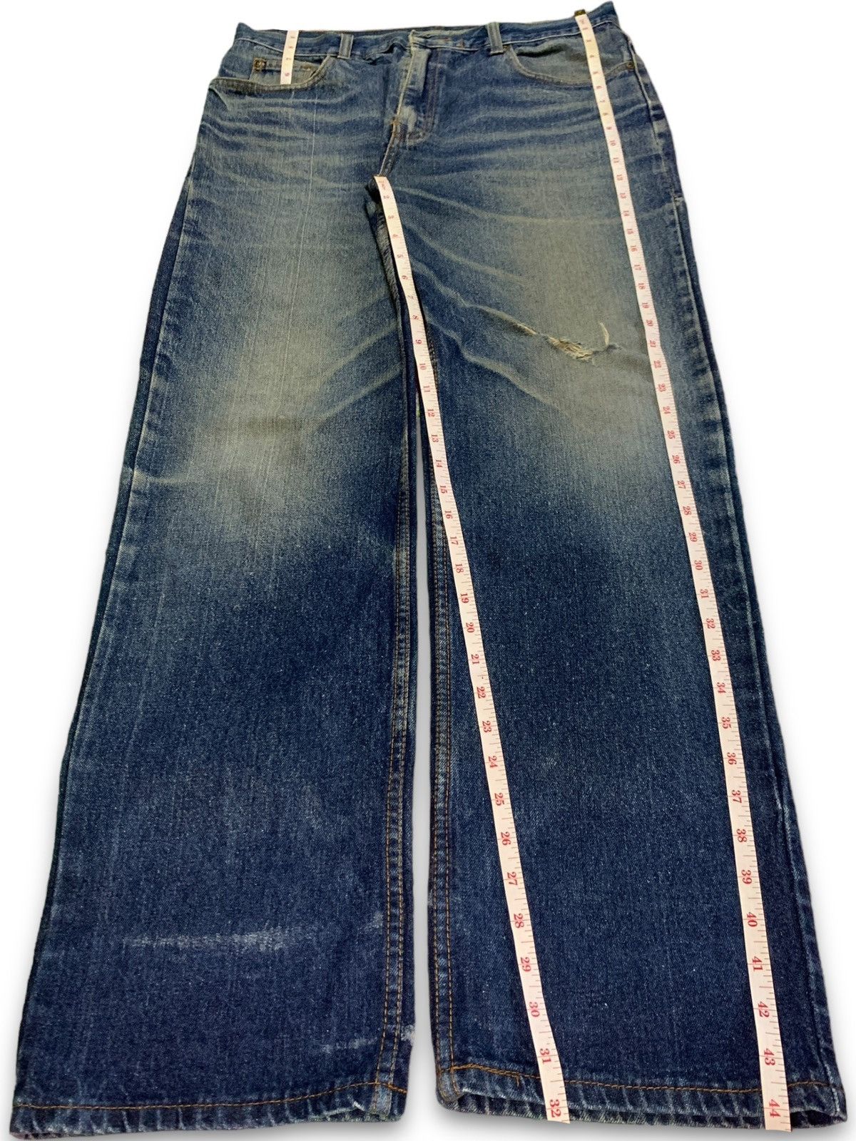 Japanese Brand Vintage Japanese Brand Mud Wash Distressed Baggy Jeans Size US 35 - 12 Thumbnail