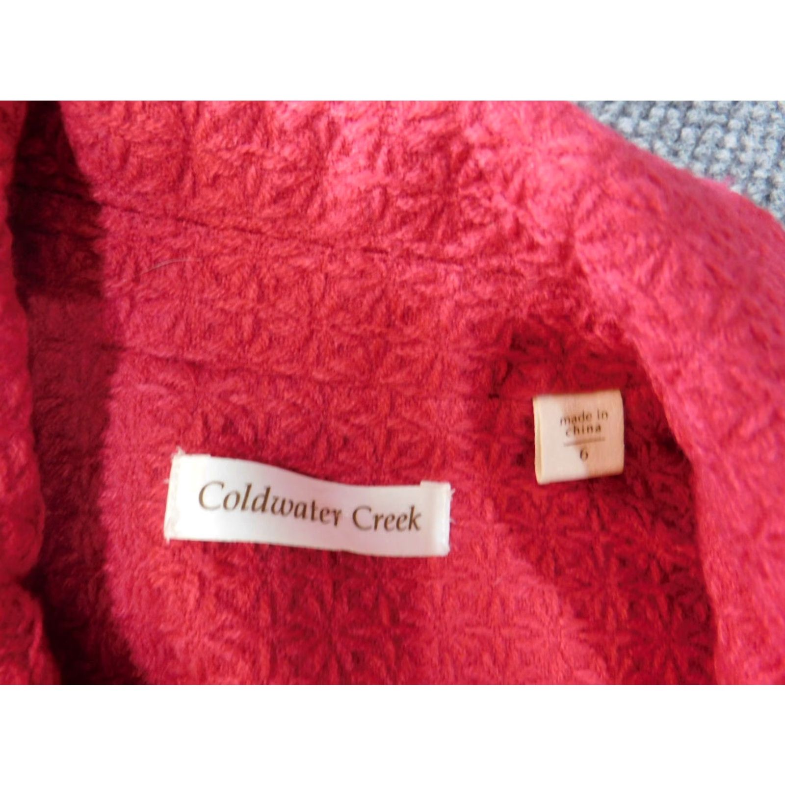 Coldwater Creek ColdWater Creek Jacket Womens 6 Pink Zip Knit Lined Acrylic Zip Closure Winter Casual Regular Fit Size M / US 6-8 / IT 42-44 - 4 Thumbnail