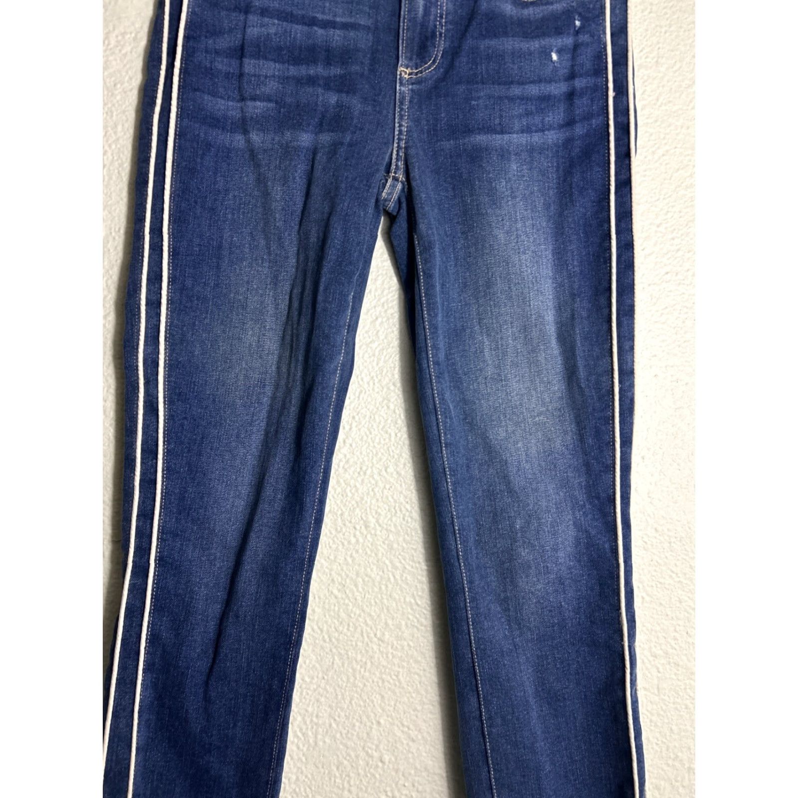 Paige Paige Verdugo Ankle Jeans Womens Blue 26x27 Denim Mid Rise Regular Fit Frayed Hems Piping Navy Blue Pant Size 26" / US 2 / IT 38 - 3 Thumbnail