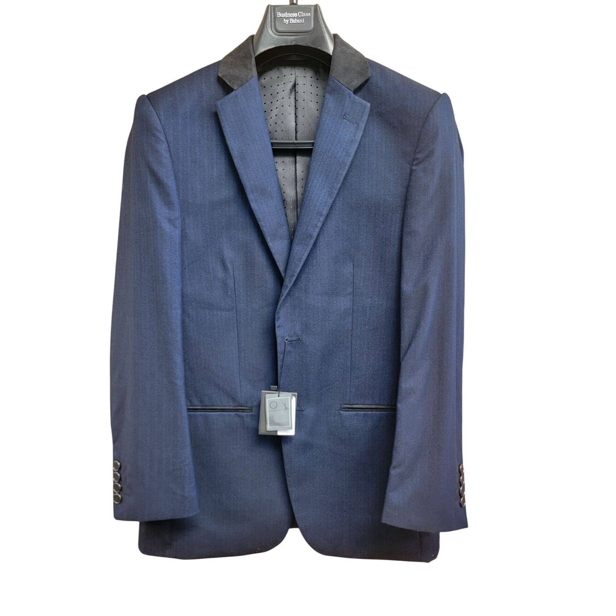 Other Mens Navy Blue Business Class By Babani Blazer Jacket With B Size 36R - 3 Thumbnail