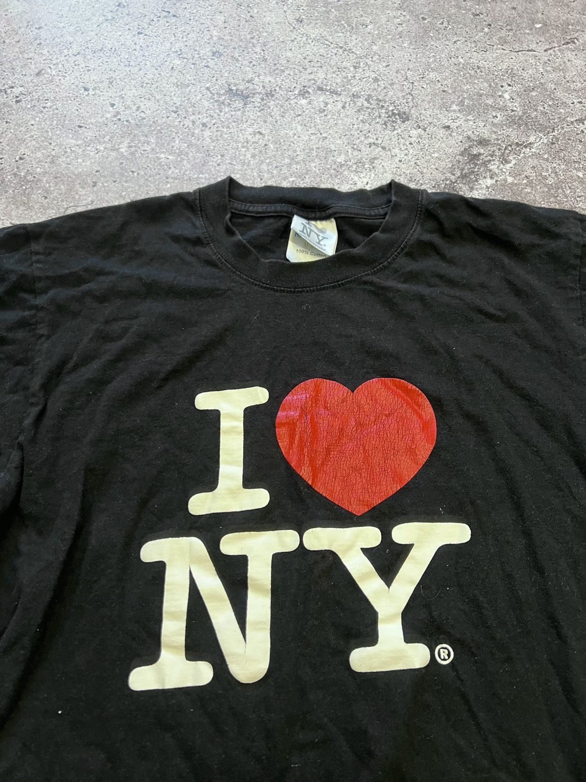 Vintage Vintage 90s Distressed I Love New York T-Shirt Size US L / EU 52-54 / 3 - 2 Thumbnail