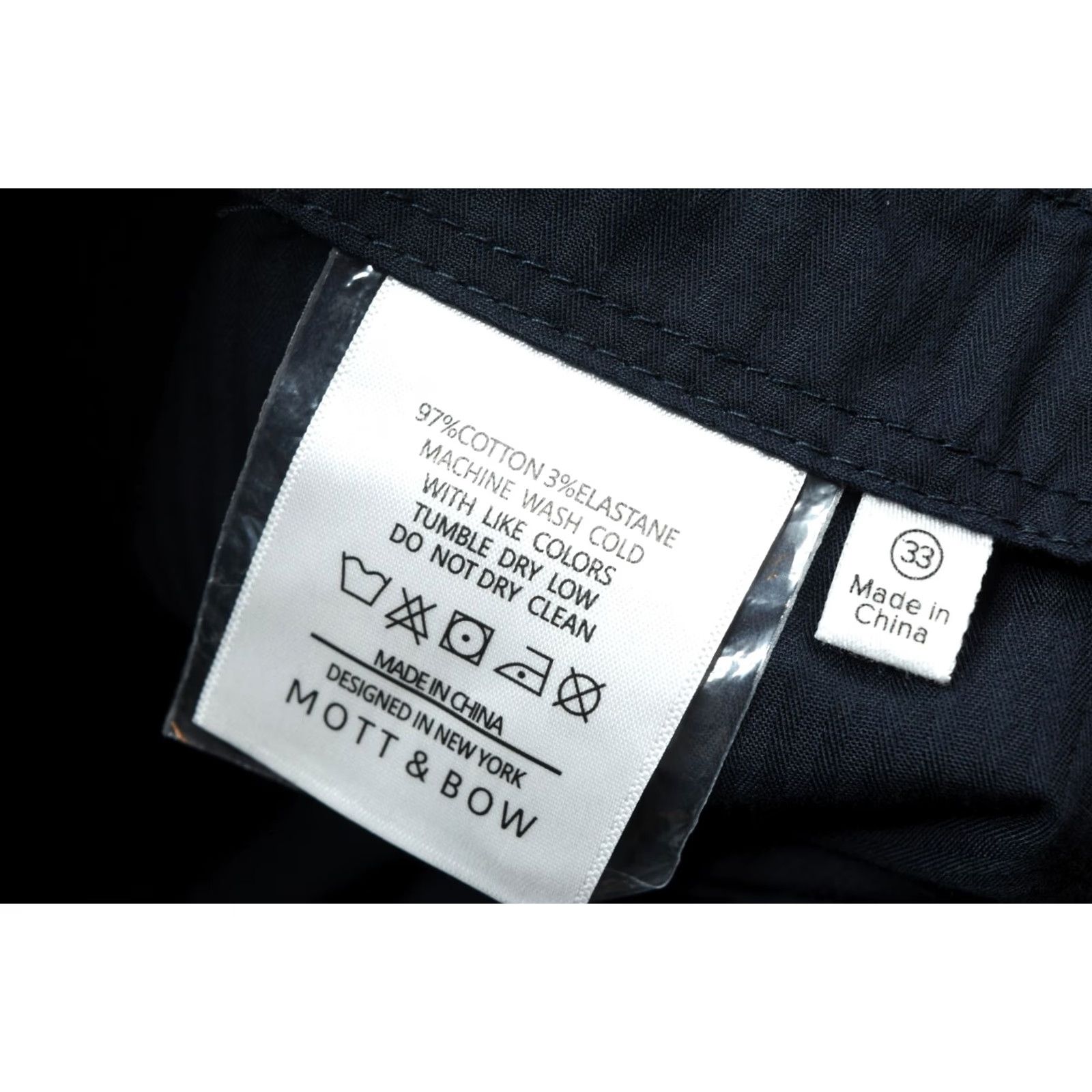 Mott & Bow MOTT & BOW Twill Chino Charles Pants Navy Blue Slim Fit Cotton Shirt Pants Mens 33x32 Navy Blue Slim Fit Cotton Size US 33 - 6 Thumbnail