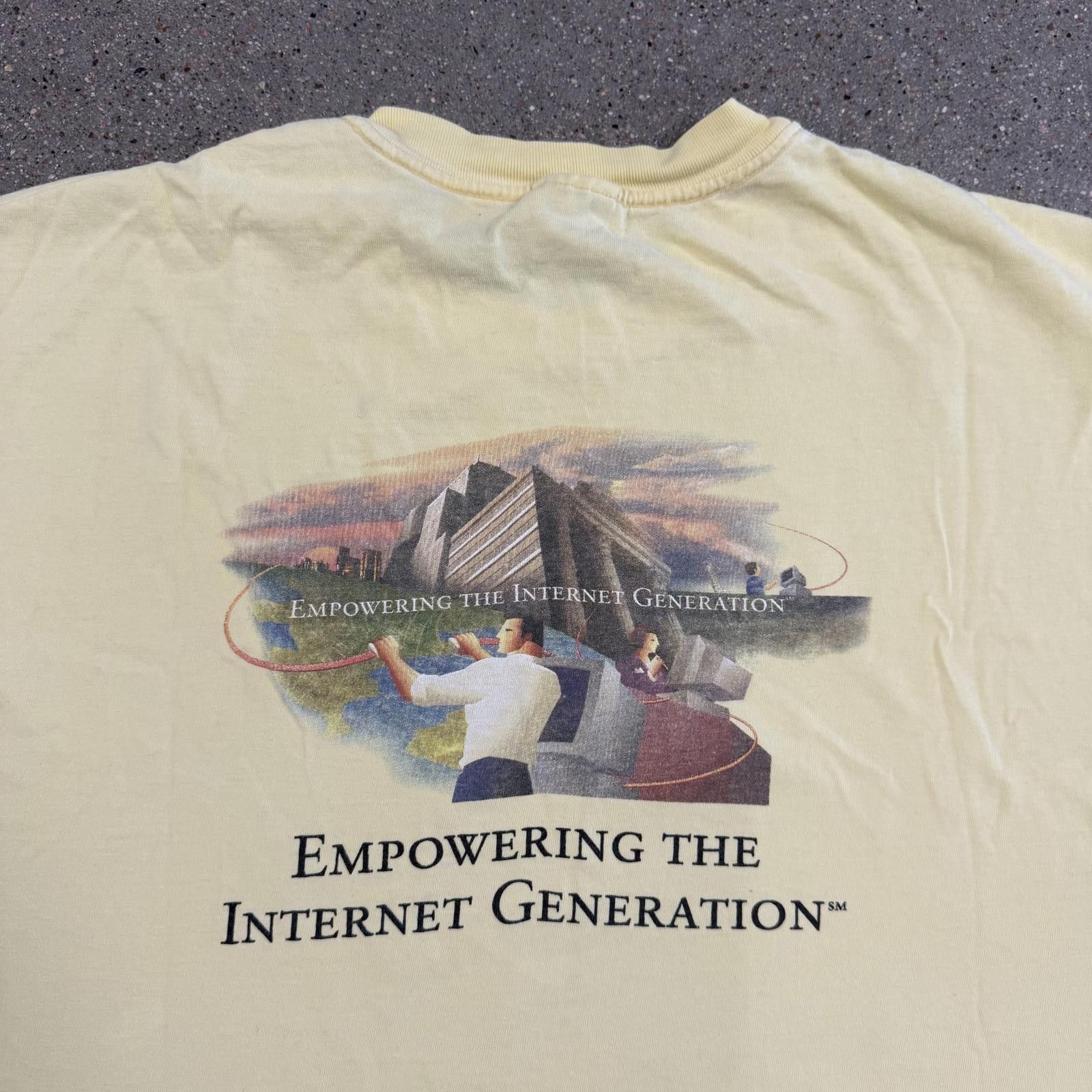 Hanes Vintage Cisco Systems T-Shirt Hanes Beefy-T 2XL Yellow GRAIL Size US XXL / EU 58 / 5 - 8 Thumbnail