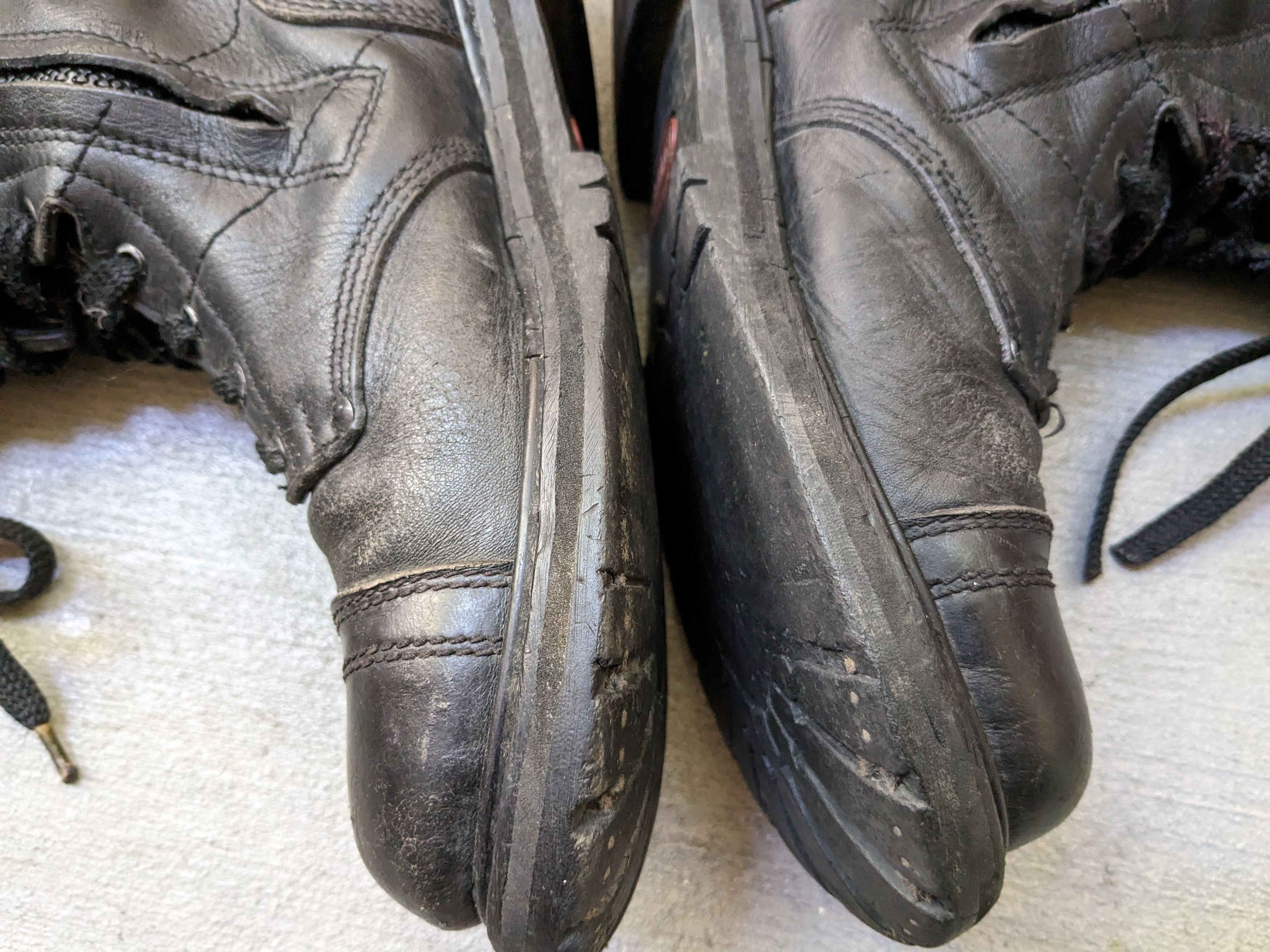 Genuine Leather Vintage Combat Boots Black 9.5 Leather Chunky Biker Moto Size US 9.5 / EU 42-43 - 9 Thumbnail