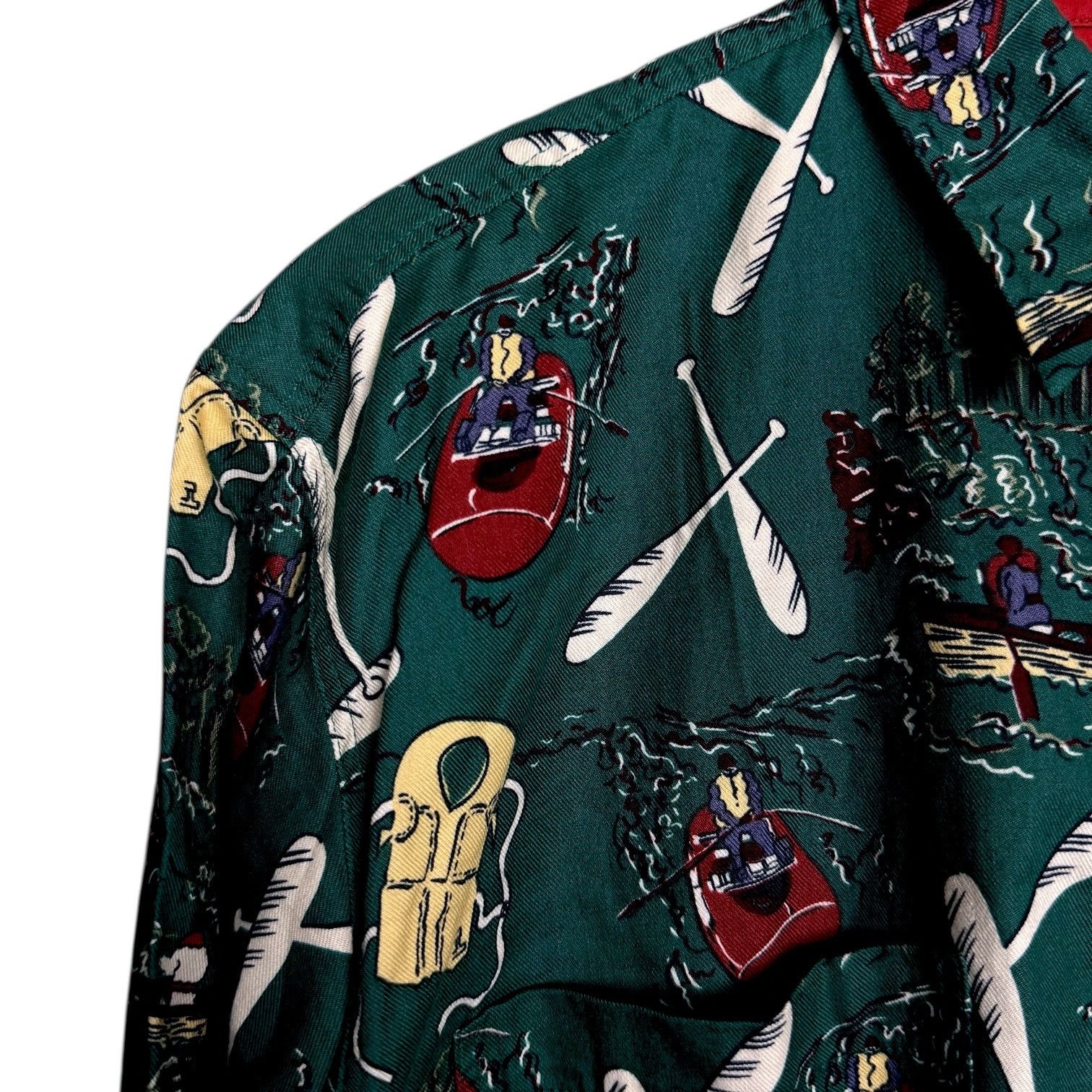 Perry Ellis 90s America Perry Ellis Rafting Fishing Outdoors L/S Shirt S Size US S / EU 44-46 / 1 - 5 Thumbnail