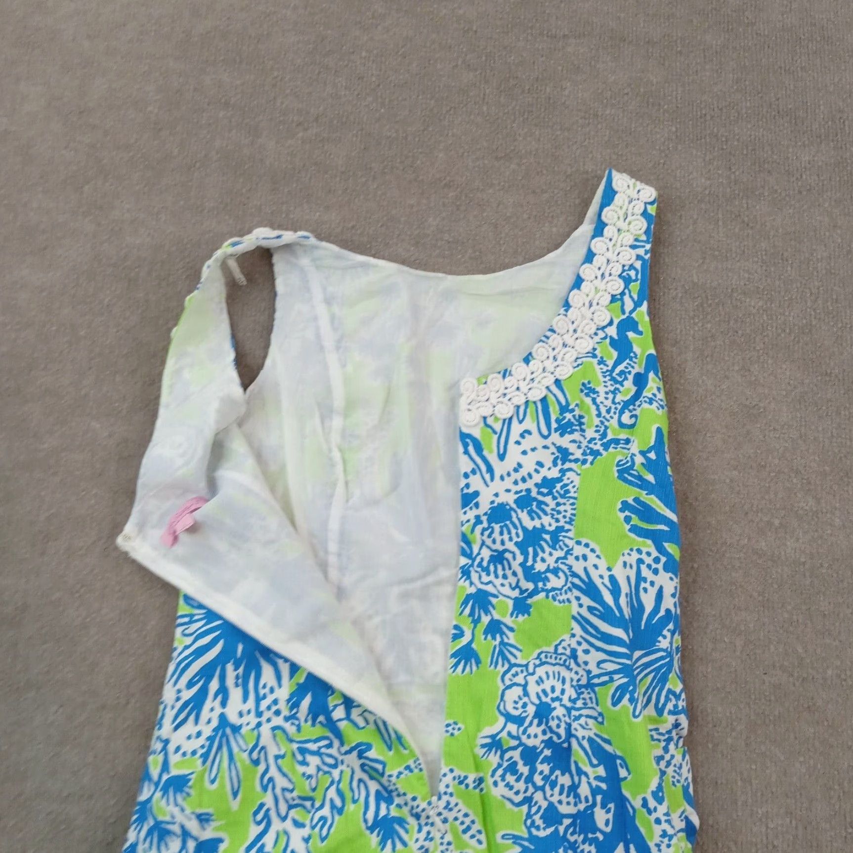 Lilly Pulitzer Lilly Pulitzer Shift Dress Womens Size 2 Blue Green Casey Floral Limeade Casual Size XS / US 0-2 / IT 36-38 - 8 Thumbnail