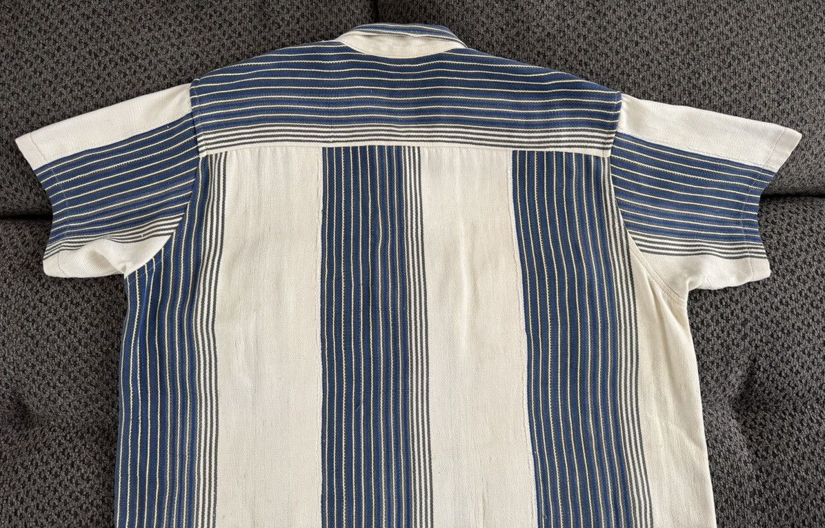 Bode BODE Early Collection 01423 Stripe Shirt Cotton Fringe L/XL Size US L / EU 52-54 / 3 - 13 Thumbnail