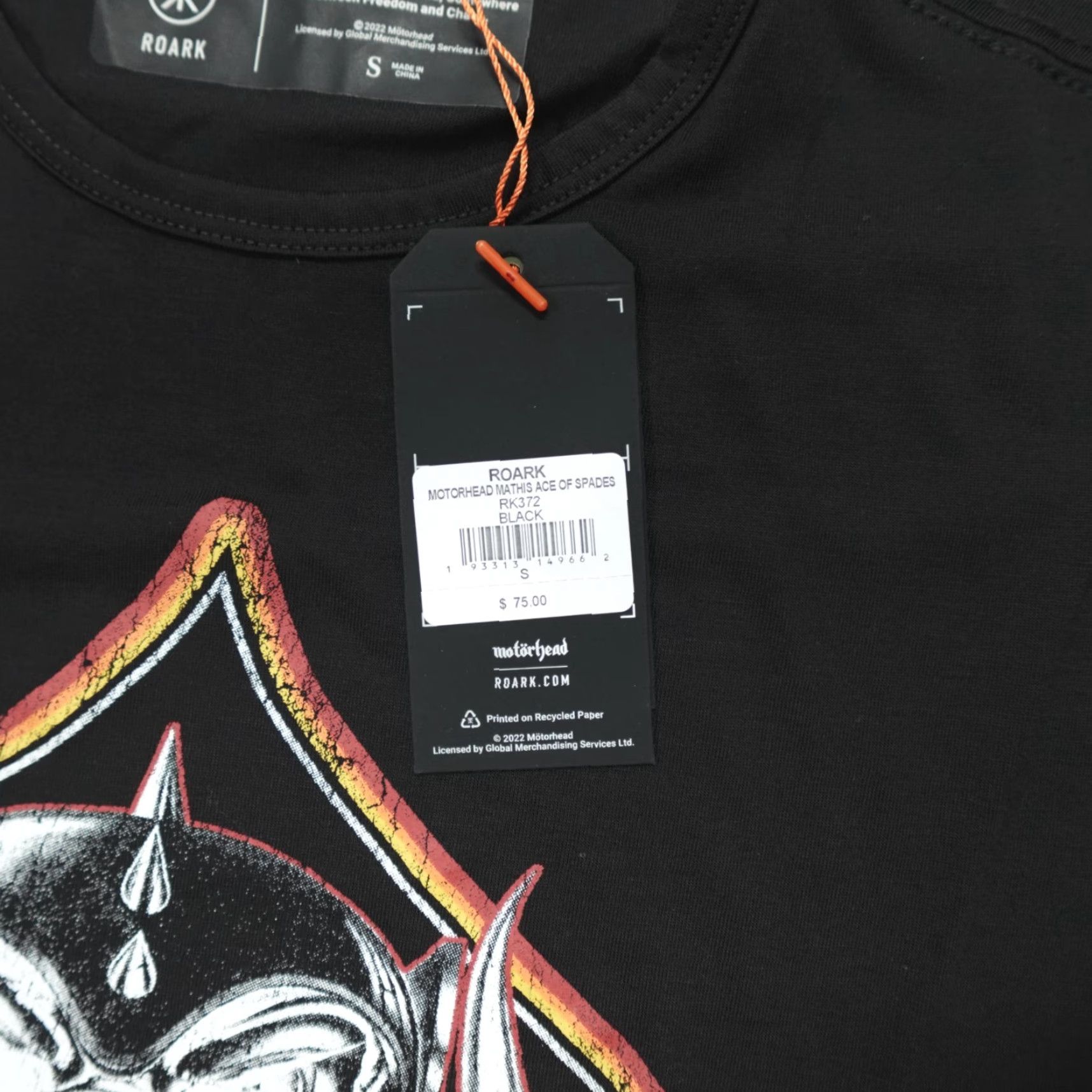 Roark Roark Motorhead Run Amok LS Shirt Mens S Black Logo Graphic Print 85% Polyester 15% Cotton RK372 Size US S / EU 44-46 / 1 - 2 Thumbnail