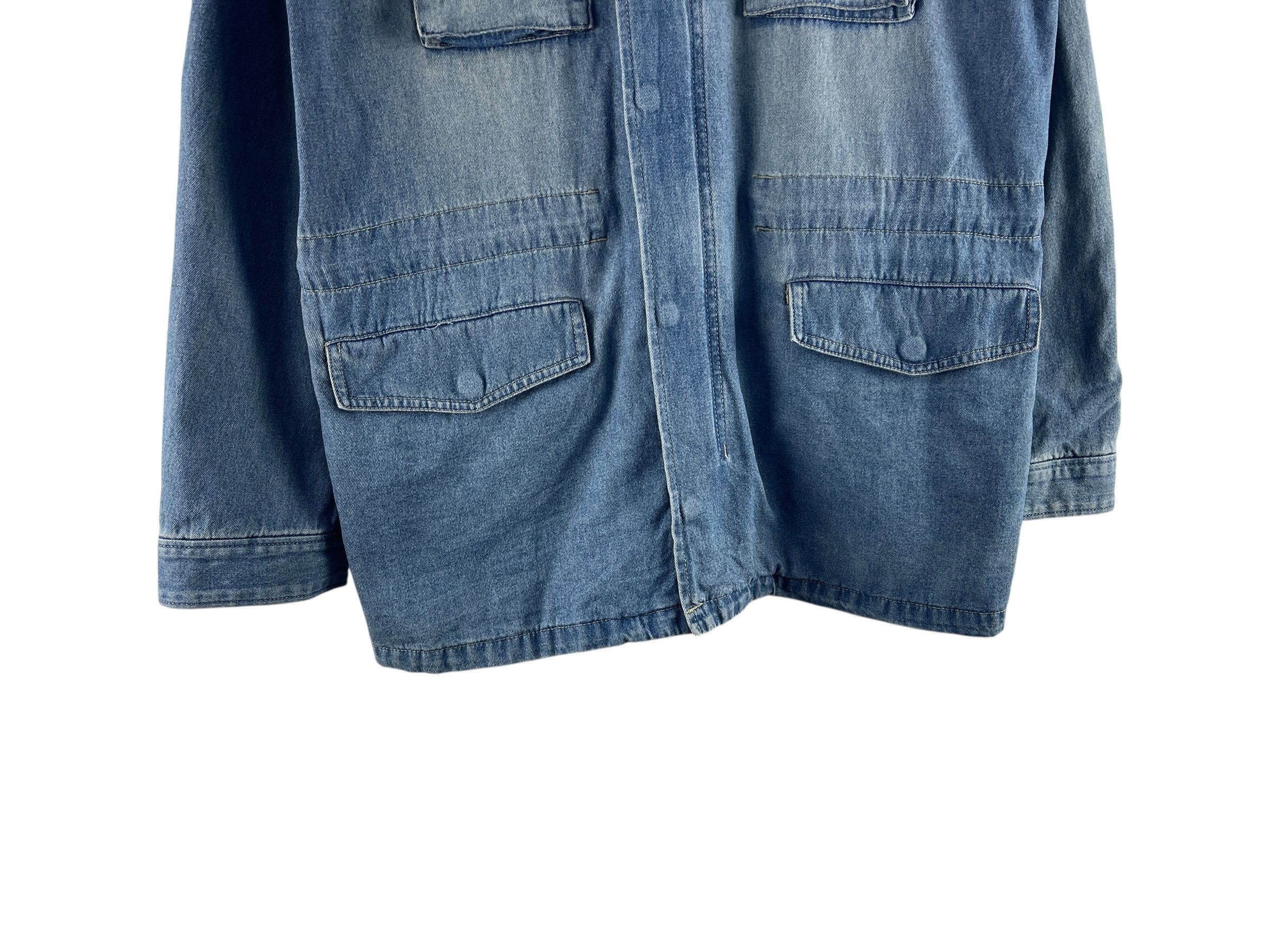 Avirex Vintage Avirex PX Hooded Denim Field Jacket Military Style Size US L / EU 52-54 / 3 - 9 Thumbnail