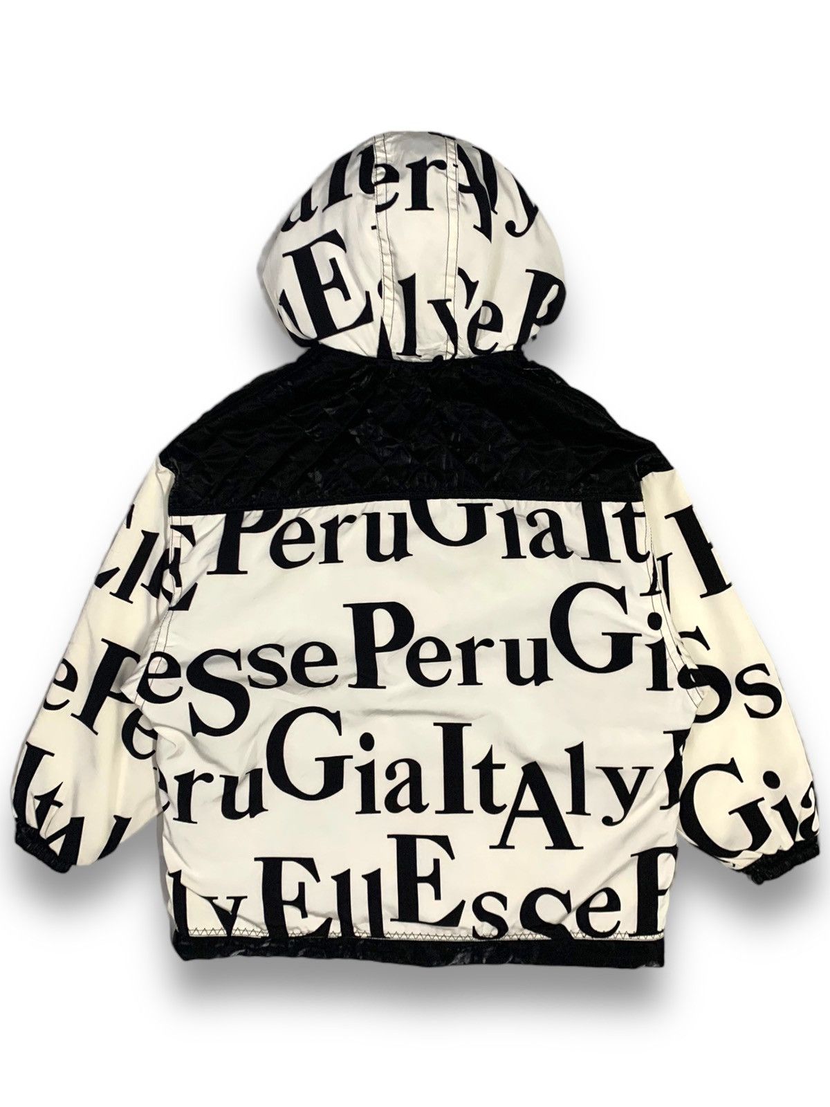 Ellesse × Goldwin Ellesse Italy Oversized Sherpa Lined Overprint Hooded Jacket Size US M / EU 48-50 / 2 - 2 Thumbnail