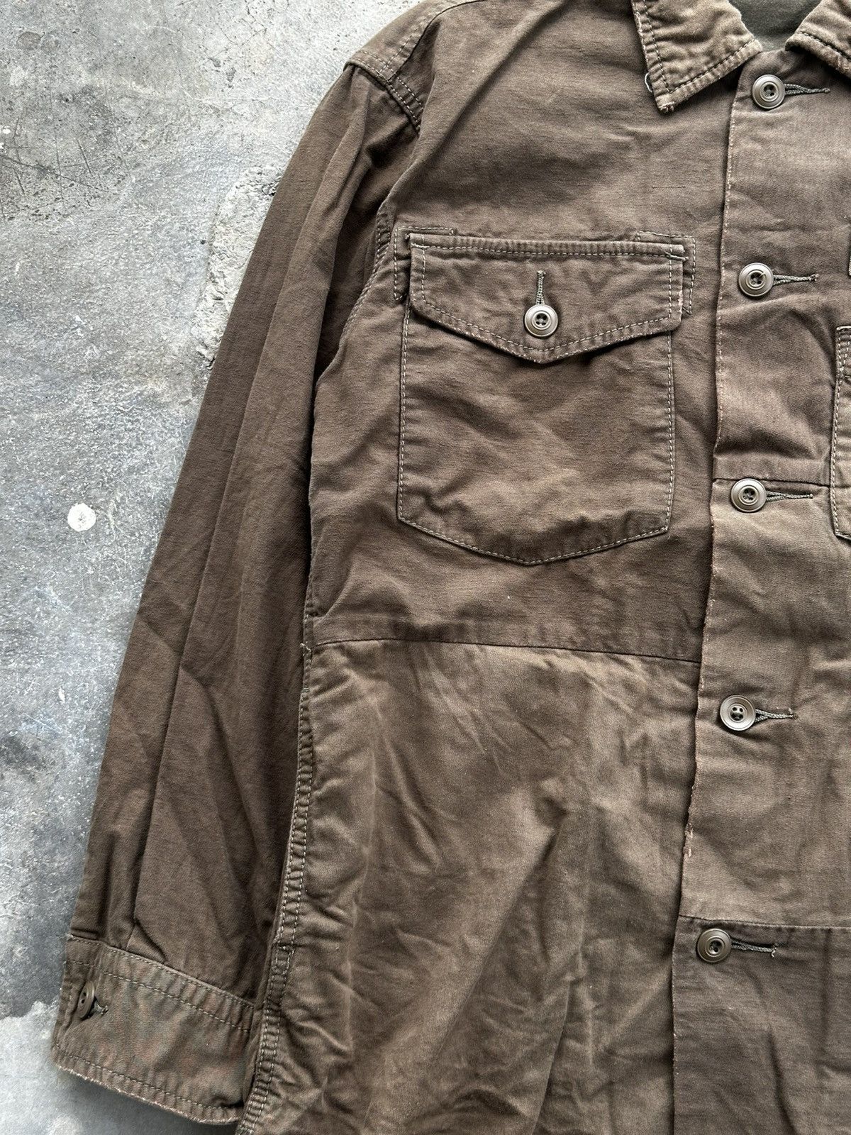 GOA GOA Military Patchwork Jacket Distressed Brown Size US M / EU 48-50 / 2 - 3 Thumbnail