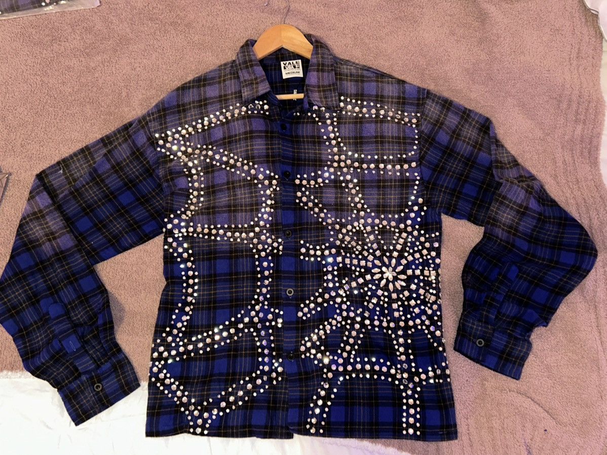 Vale Vale blue flannel , with rhinestone Size US M / EU 48-50 / 2 - 8 Thumbnail