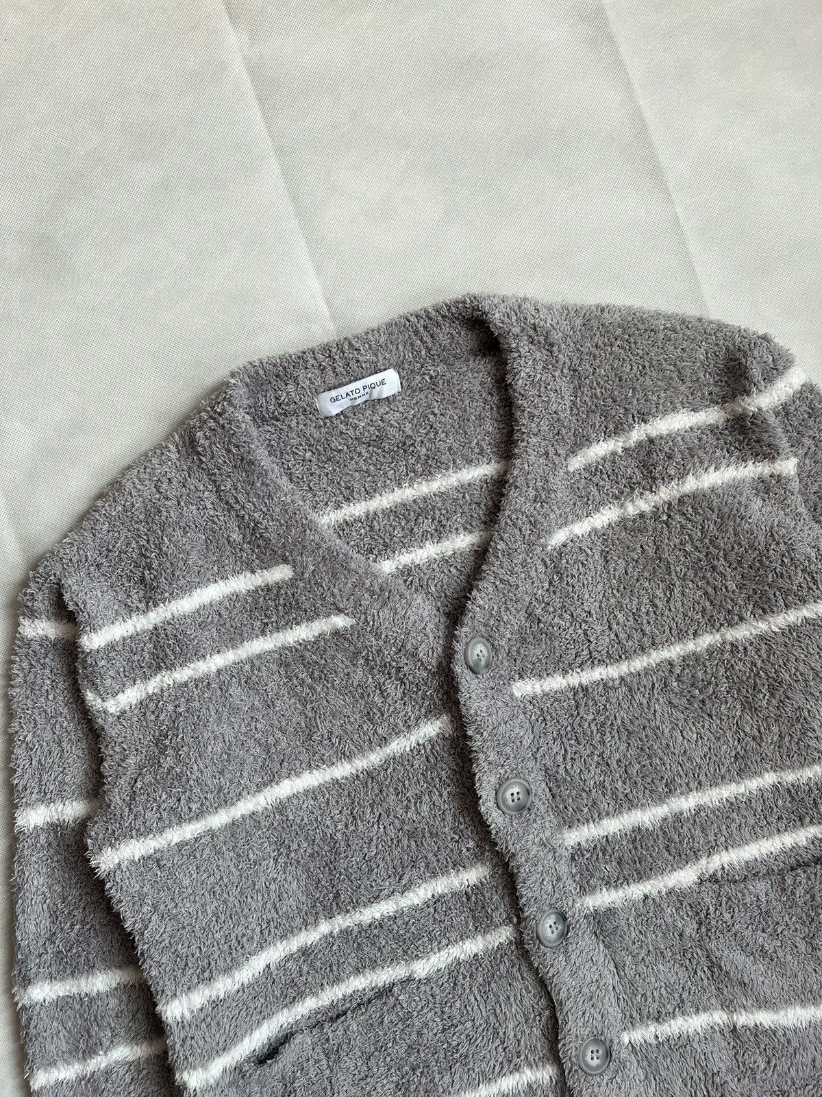 Homespun Knitwear Mohair Gelato Pique Homme Cardigan Fleece Sweater Size US L / EU 52-54 / 3 - 7 Thumbnail