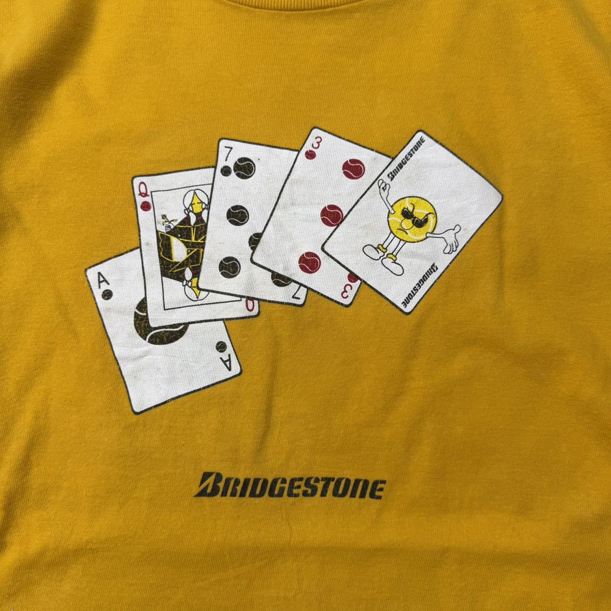 Vintage Bridgestone Tennis Playing Cards Graphic Tee (Japan Vintage) Size US M / EU 48-50 / 2 - 2 Thumbnail