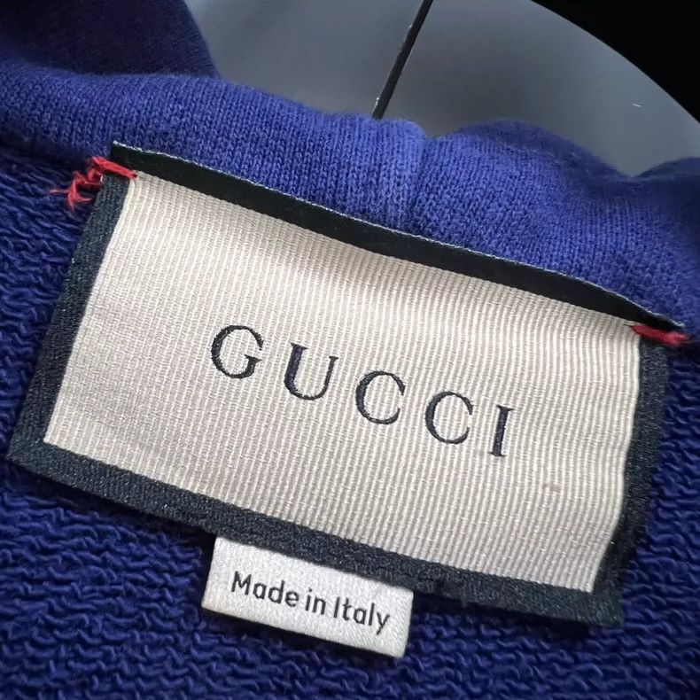 Gucci Gucci Dark blue label logo half-zip hoodie 2502-Nextarrow Size US M / EU 48-50 / 2 - 4 Thumbnail