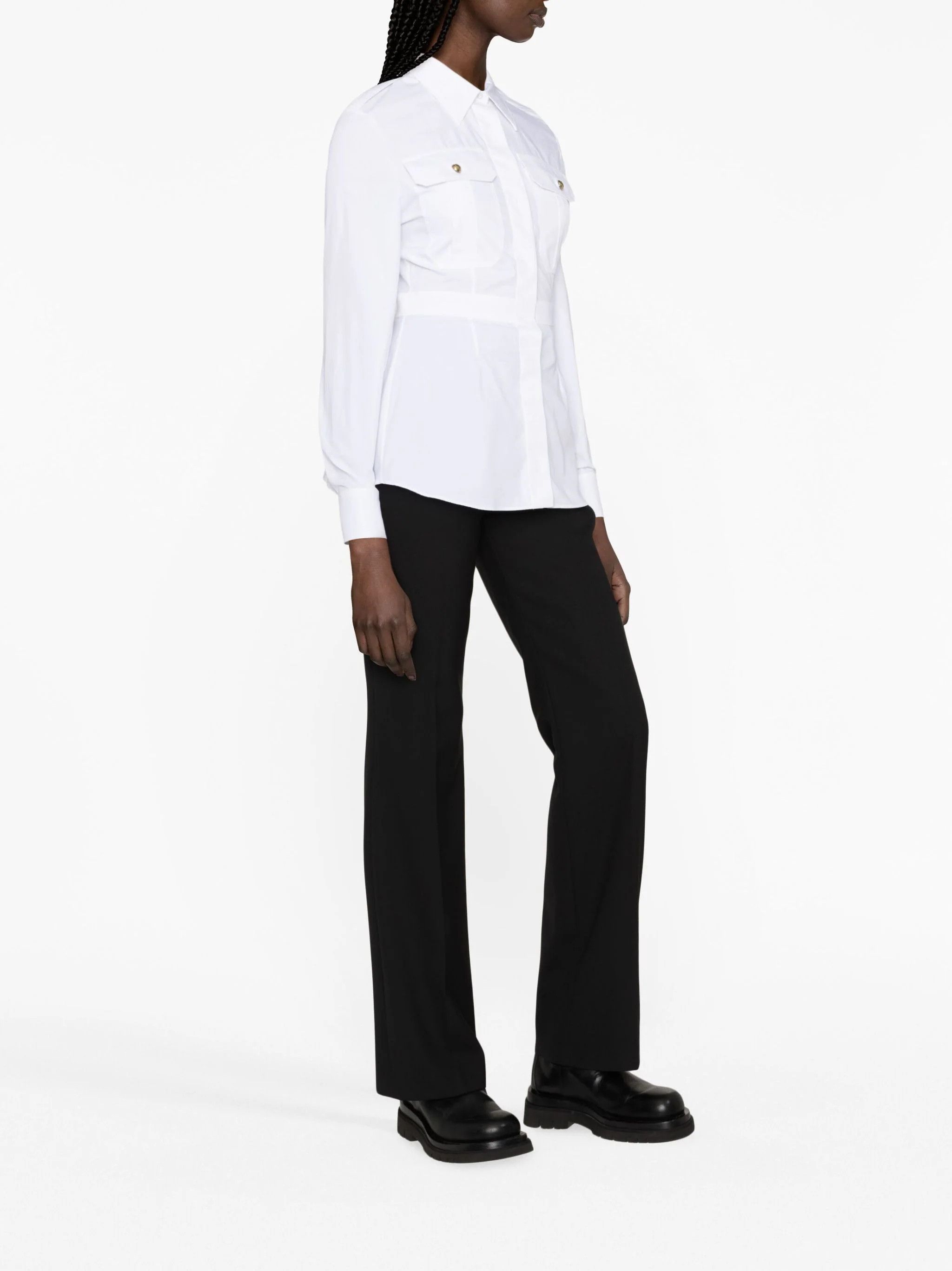 Alexander McQueen o1s22i1n1024 Poplin Shirt in White Size S / US 4 / IT 40 - 3 Thumbnail