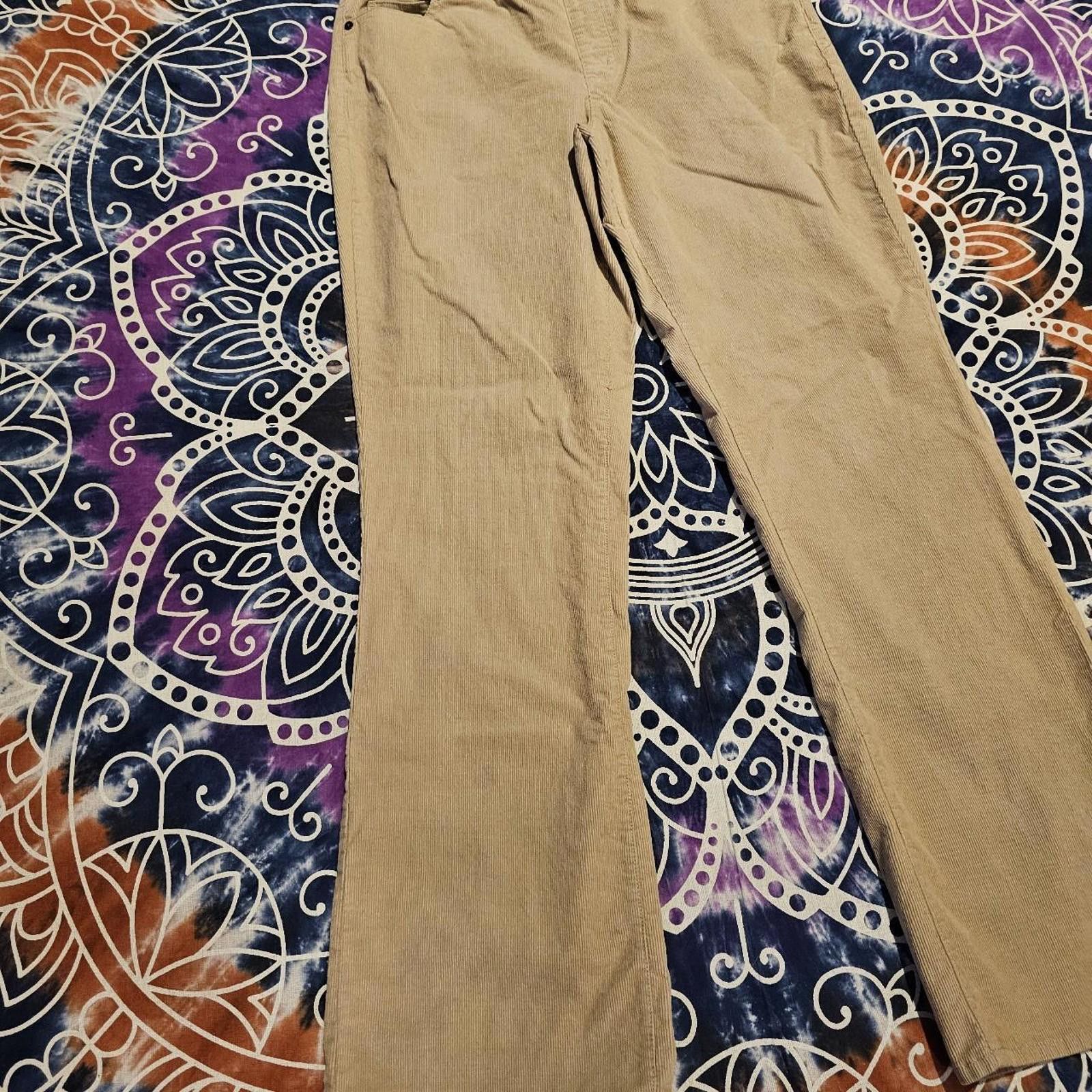 Coldwater Creek Coldwater Creek Women's Tan Corduroy Pants Size 34" / US 12 / IT 48 - 2 Thumbnail
