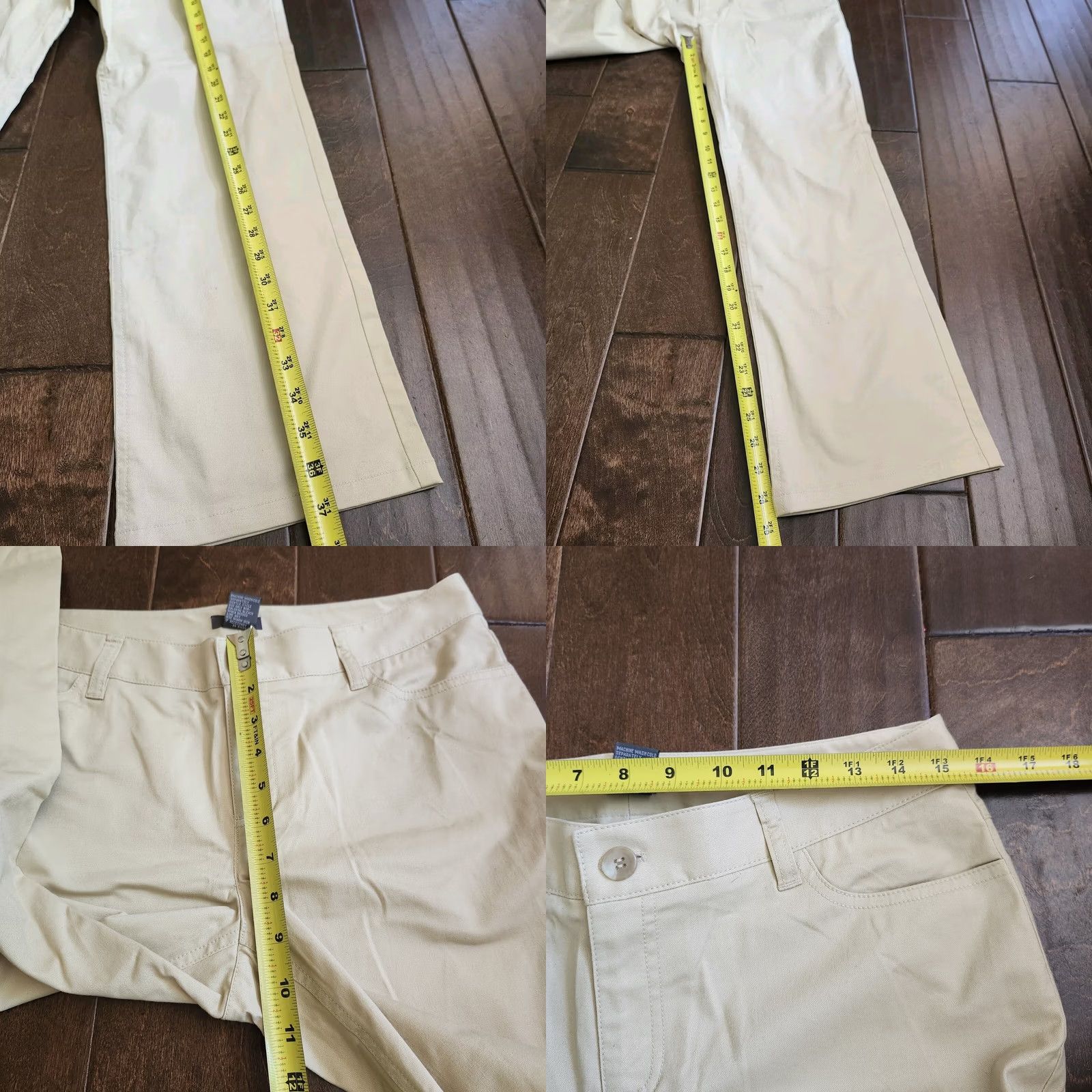Kenneth Cole Kenneth Cole Reaction Women's Beige Pants - Regular, Size 8, Dress Pants, Cotton Spandex, Zip Button Closure, Machine Washable, Solid, VINTAGE? No Size 30" / US 8 / IT 44 - 8 Thumbnail