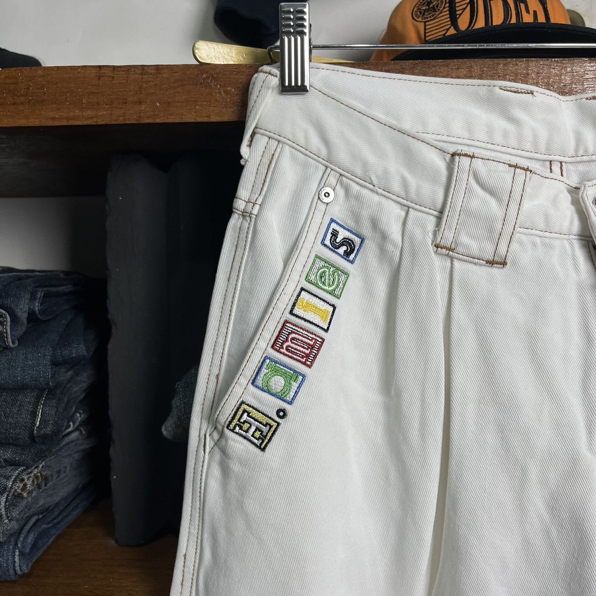 Hardy Amies × JNCO × Japanese Brand Y2K Hardy Amies Sport London Bear Embroidered Baggy Jeans Size US 31 - 7 Thumbnail