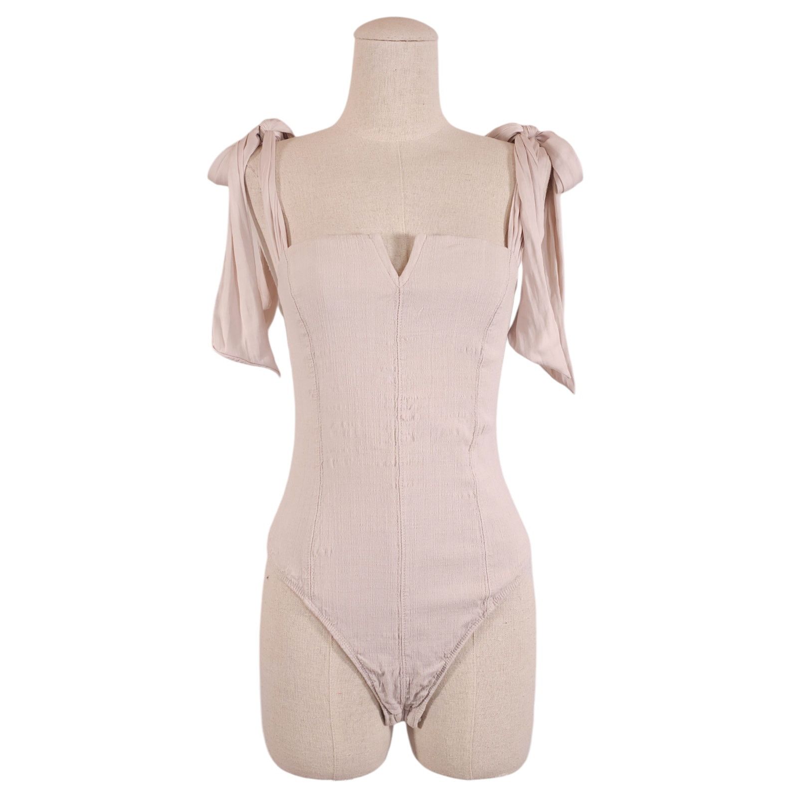 Free People Free People Lola Bodysuit Harvest Moon Beige Sz Small Size S / US 4 / IT 40 - 1 Thumbnail
