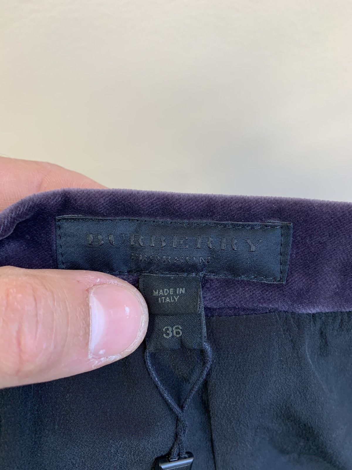 Burberry Prorsum Navy Velvet Patterned Skirt Women ITALY