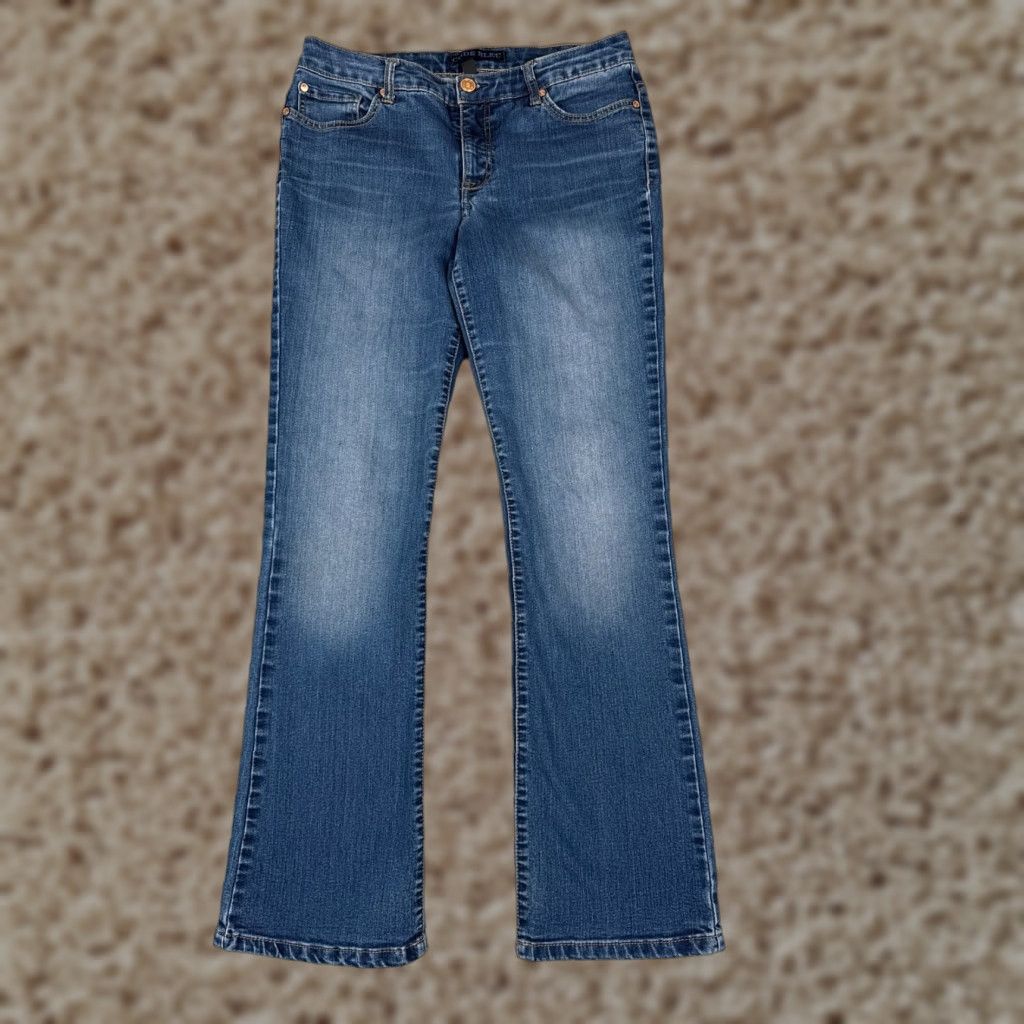 Vintage Code Bleu Jeans Women 6 Blue Denim Soleil Bootcut Low Rise Cotton Blend 30x31 Size 28" / US 6 / IT 42 - 1 Thumbnail
