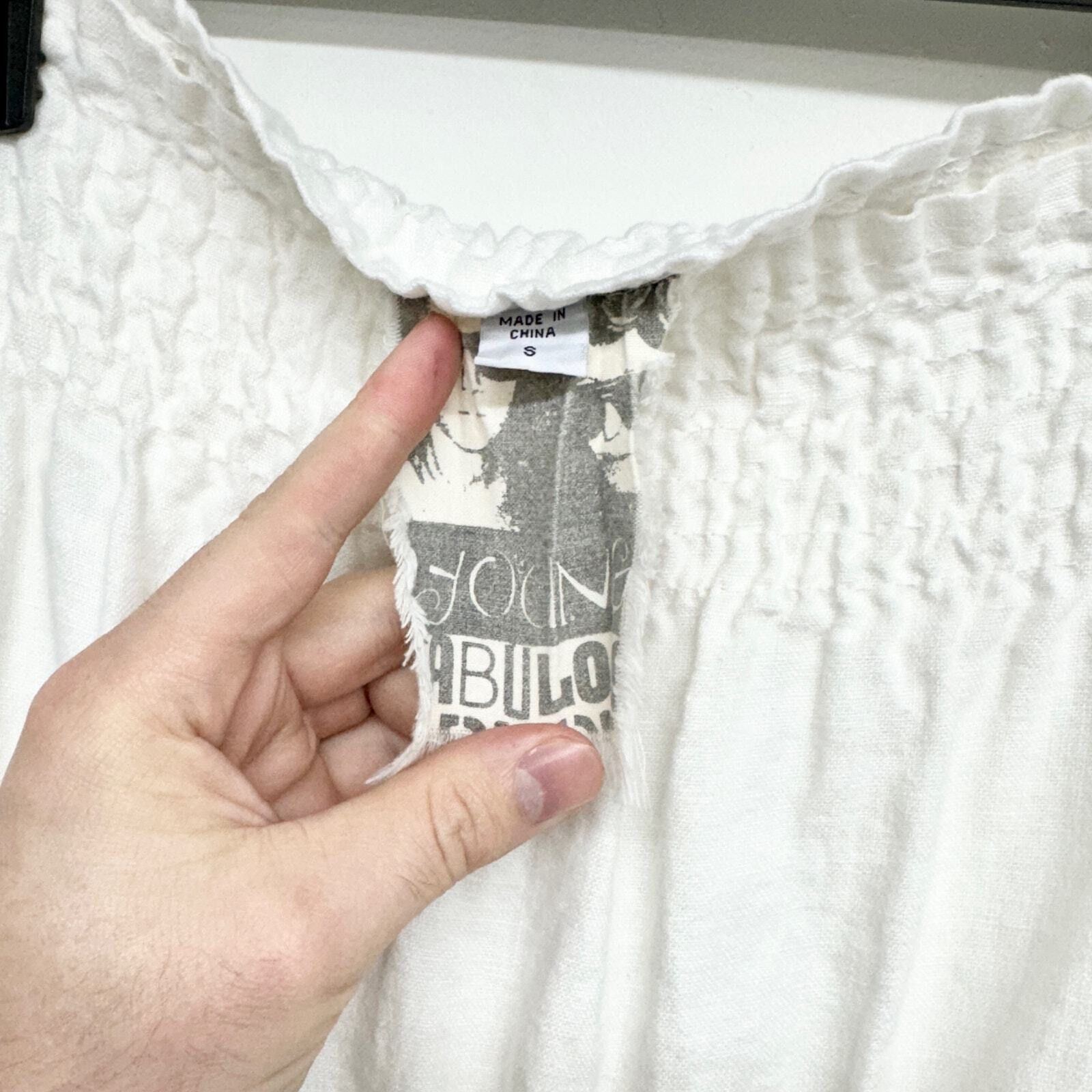 Young Fabulous & Broke Young Fabulous & Broke Linen Wide Leg Jumpsuit Size Small Size 25" / US 0 / IT 36 - 2 Thumbnail