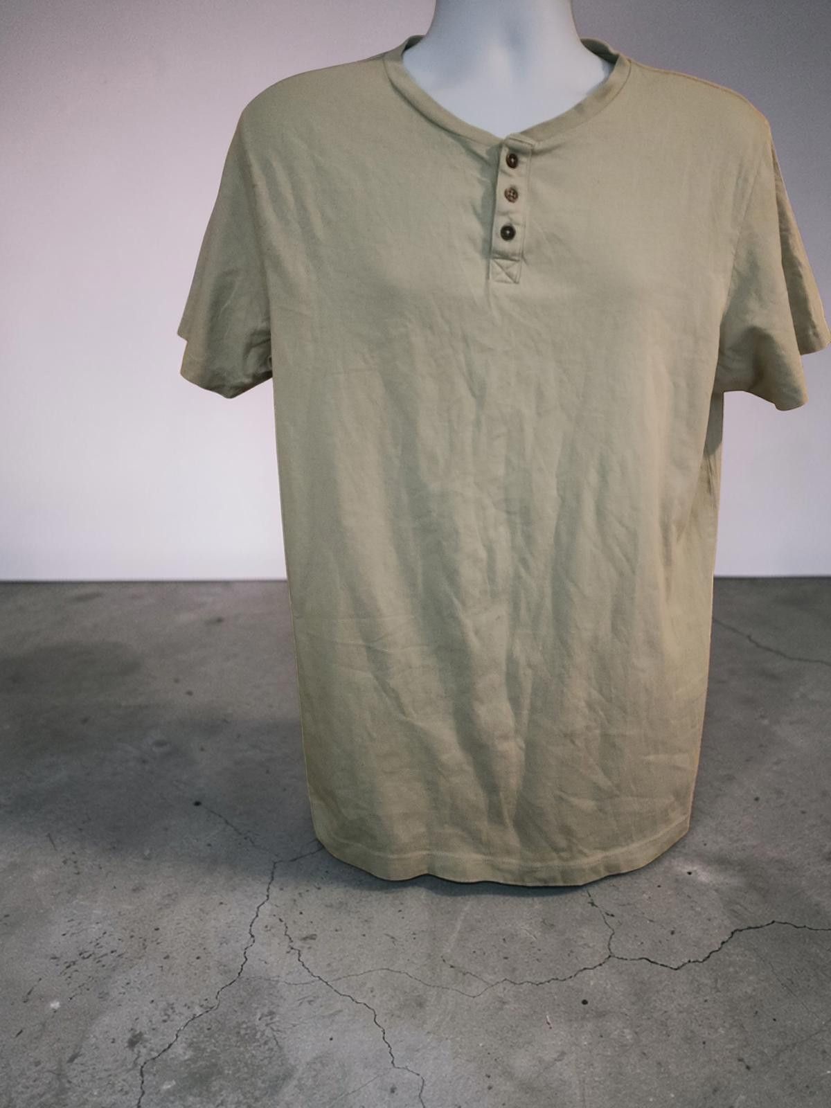 Midnight Organic Organic Henley Tee T-Shirt Medium Size US M / EU 48-50 / 2 - 2 Thumbnail