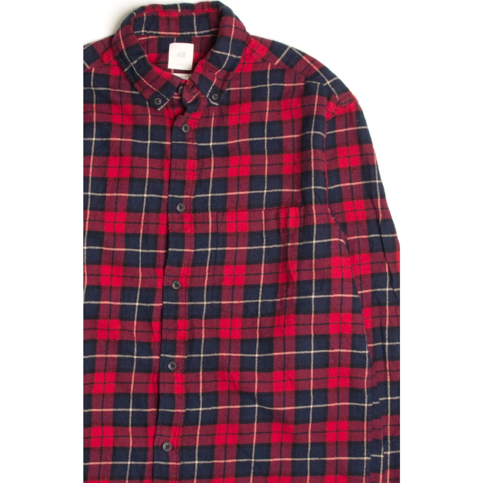 H&M VINTAGE H&M Shirt Red & Navy Flannel Small 4364 Plaid Button-Up Size US S / EU 44-46 / 1 - 2 Thumbnail