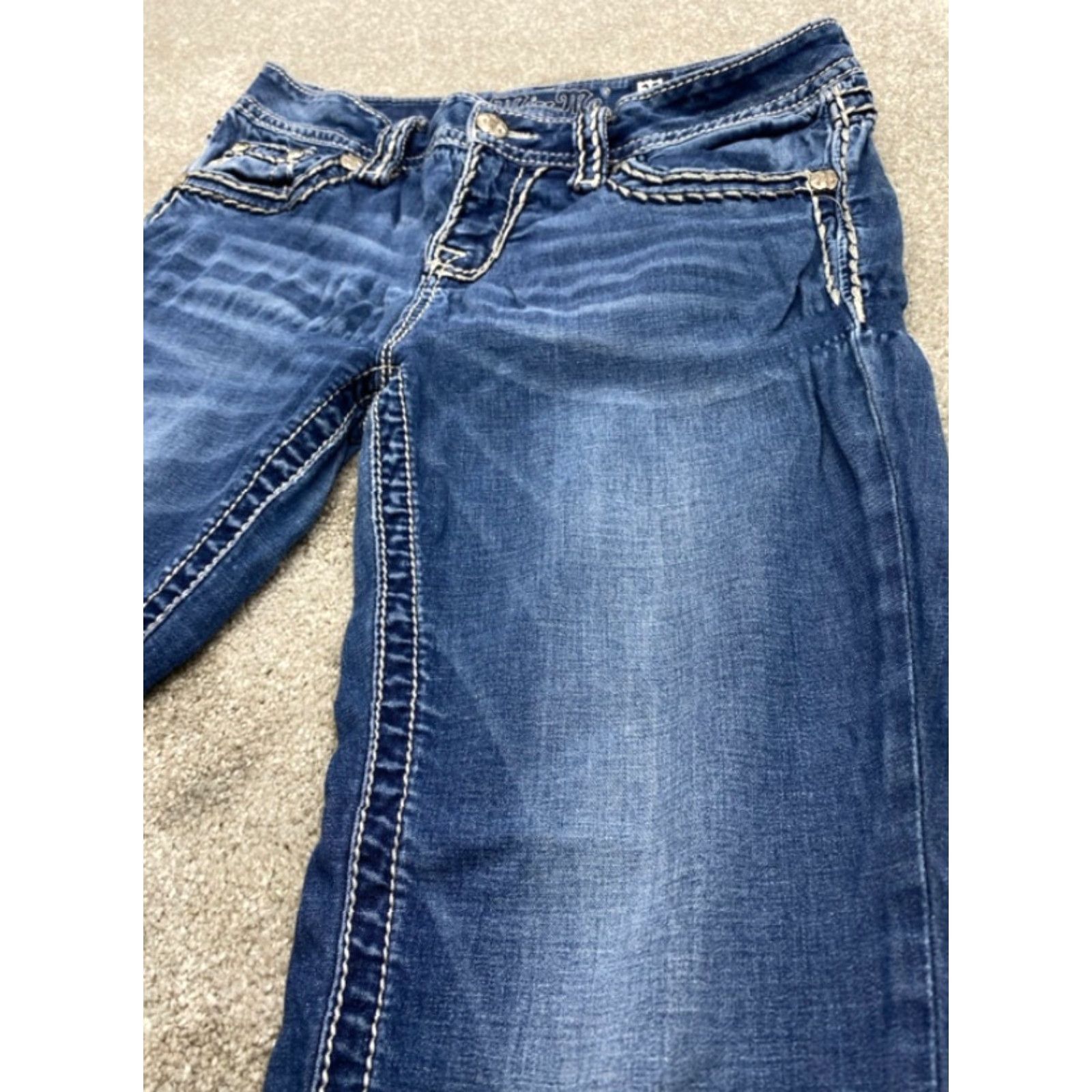 Miss Me Miss Me Jeans Womens 28 Mid-Rise Super Skinny Embellished Studded Embroidered Jeans Size 28" / US 6 / IT 42 - 5 Thumbnail