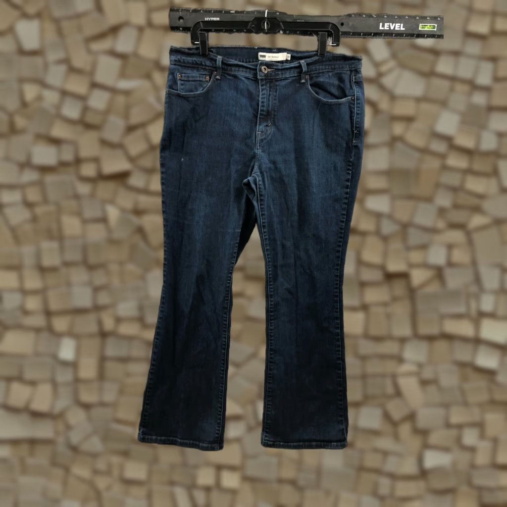 Levi's Levi's Jeans 515 Bootcut Size 16 Womens Dark Wash Blue Regular Inseam 30" Denim Cotton 5-Pocket Zipper Button Belt Loops Size 38" / US 16 / IT 52 - 1 Thumbnail