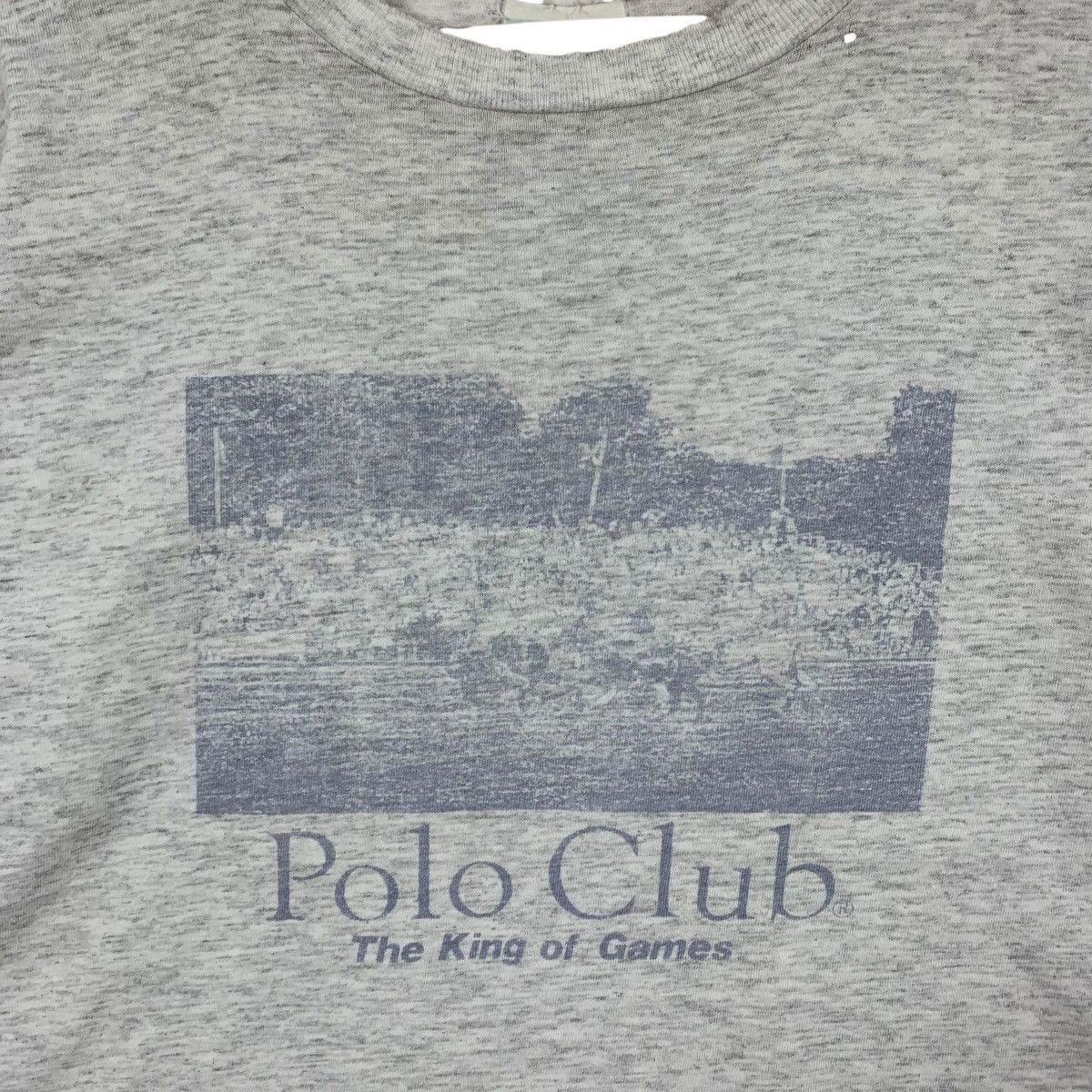 Vintage Vintage 90s POLO CLUB The King Of Games USA Tshirt Size US L / EU 52-54 / 3 - 3 Thumbnail