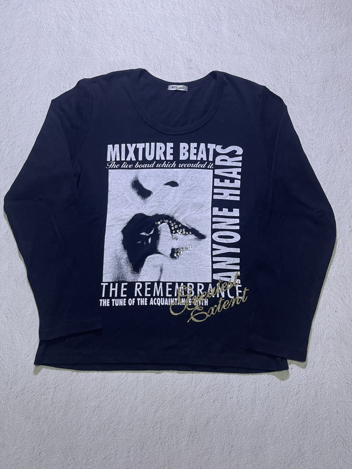 Japanese Brand Y2K WITH EASE long sleeve tshirt Size US M / EU 48-50 / 2 - 1 Thumbnail
