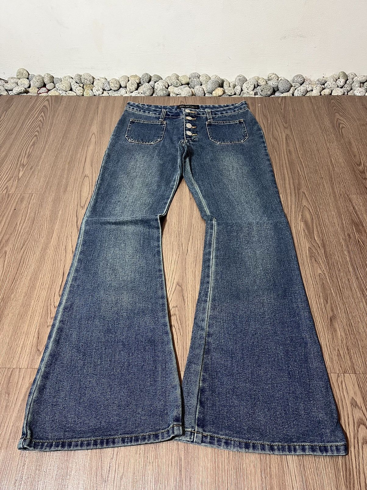 If Six Was Nine × Japanese Brand × Tornado Mart Jouer Aux Echecs japan front pocket flare jeans Size US 30 / EU 46 - 5 Thumbnail