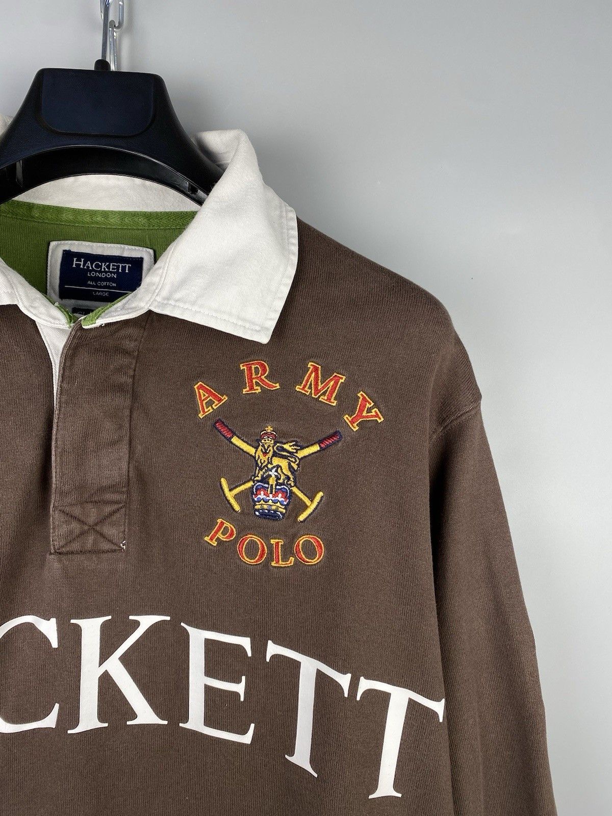 Hackett Hackett Army Polo Team #3 Long Sleeve Polo Shirt Size US L / EU 52-54 / 3 - 6 Thumbnail