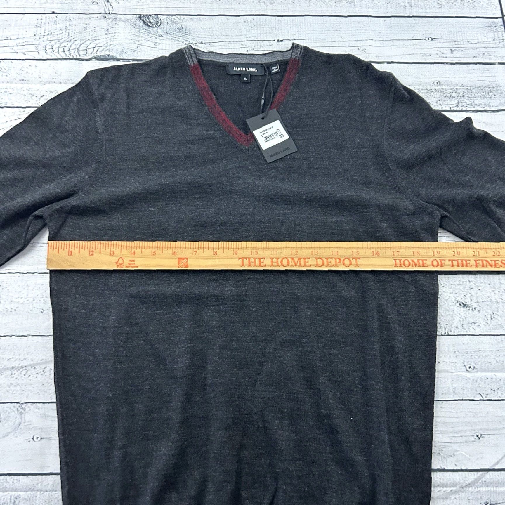 Jared Lang VINTAGE Jared Lang Merino Wool Blend V Neck Pullover Sweater Men's Small Gray 69 Size US S / EU 44-46 / 1 - 5 Thumbnail