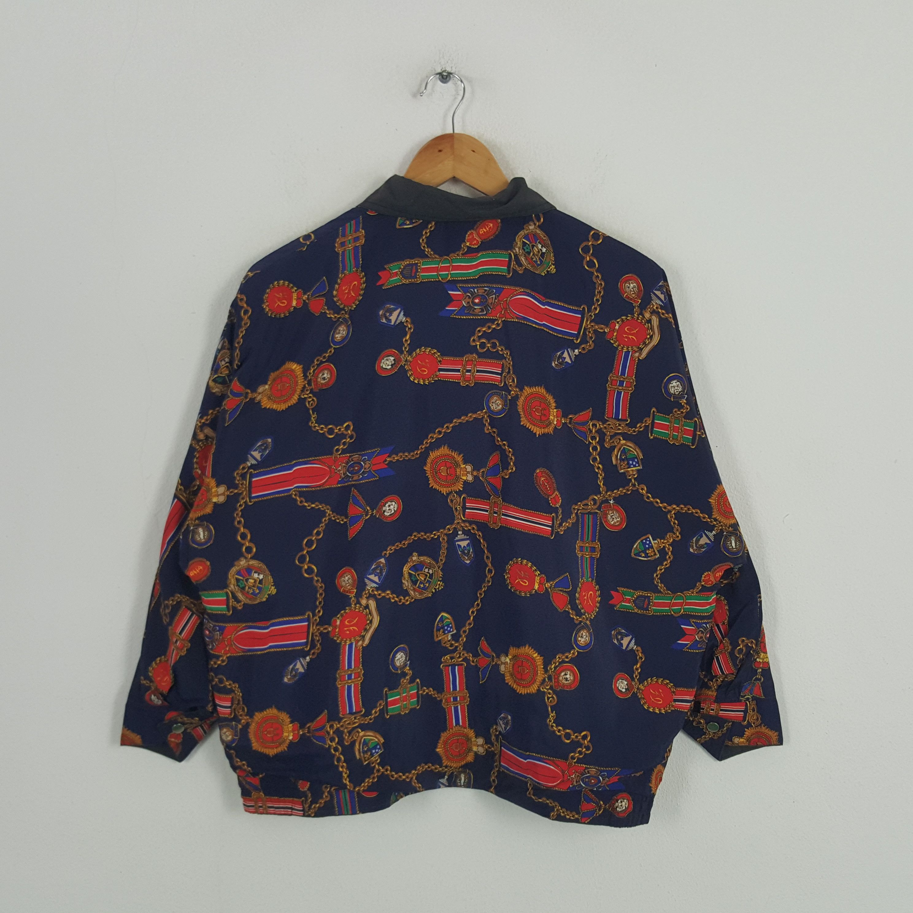 Designer × Vintage Vintage Alfred Dunner Medal Design Riversible Bombers Jacket Size US L / EU 52-54 / 3 - 3 Thumbnail