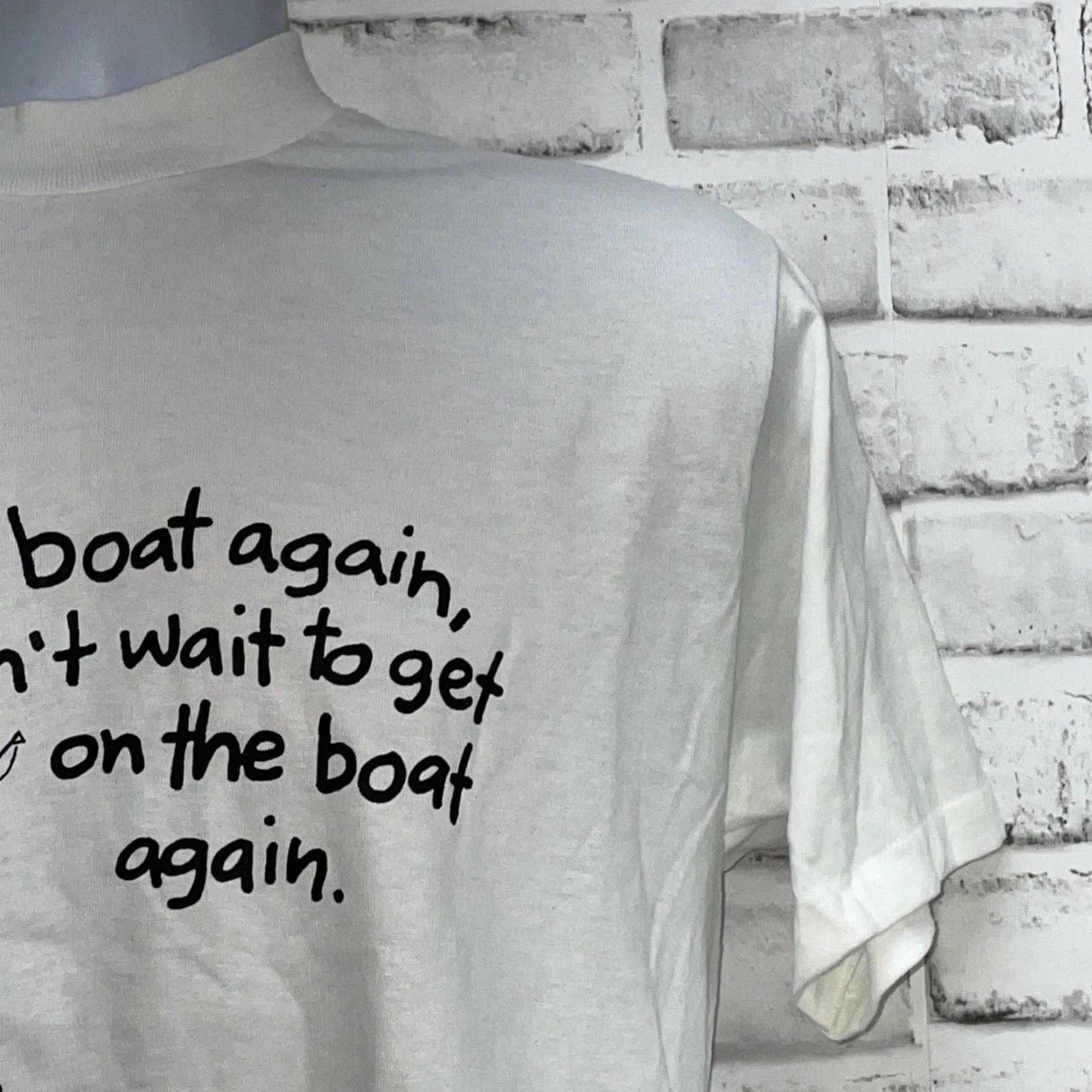 Ford VINTAGE Spring Ford Fishing Graphic T-Shirt Men’s Large White Single Stitch USA Size ONE SIZE - 2 Thumbnail