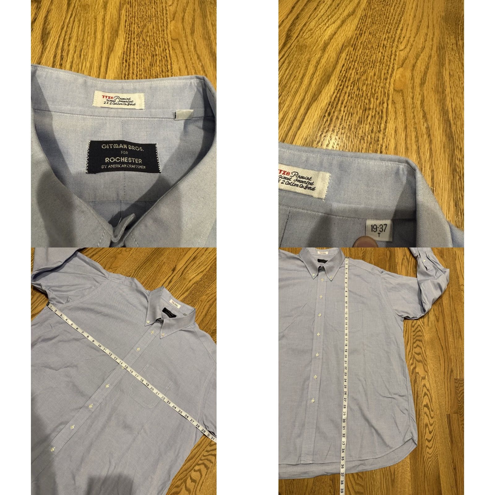 Vintage Gitman Bros. Oxford Button Down Shirt Vintage Mens Blue USA Striped Long Sleeve Size US XXL / EU 58 / 5 - 8 Thumbnail
