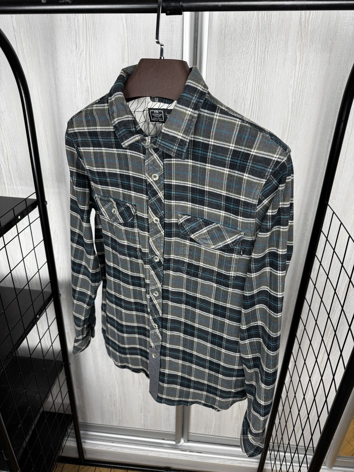Nike Nike Flannel Shirt LS checkered Button up Black Grey Blue M Size US M / EU 48-50 / 2 - 6 Thumbnail